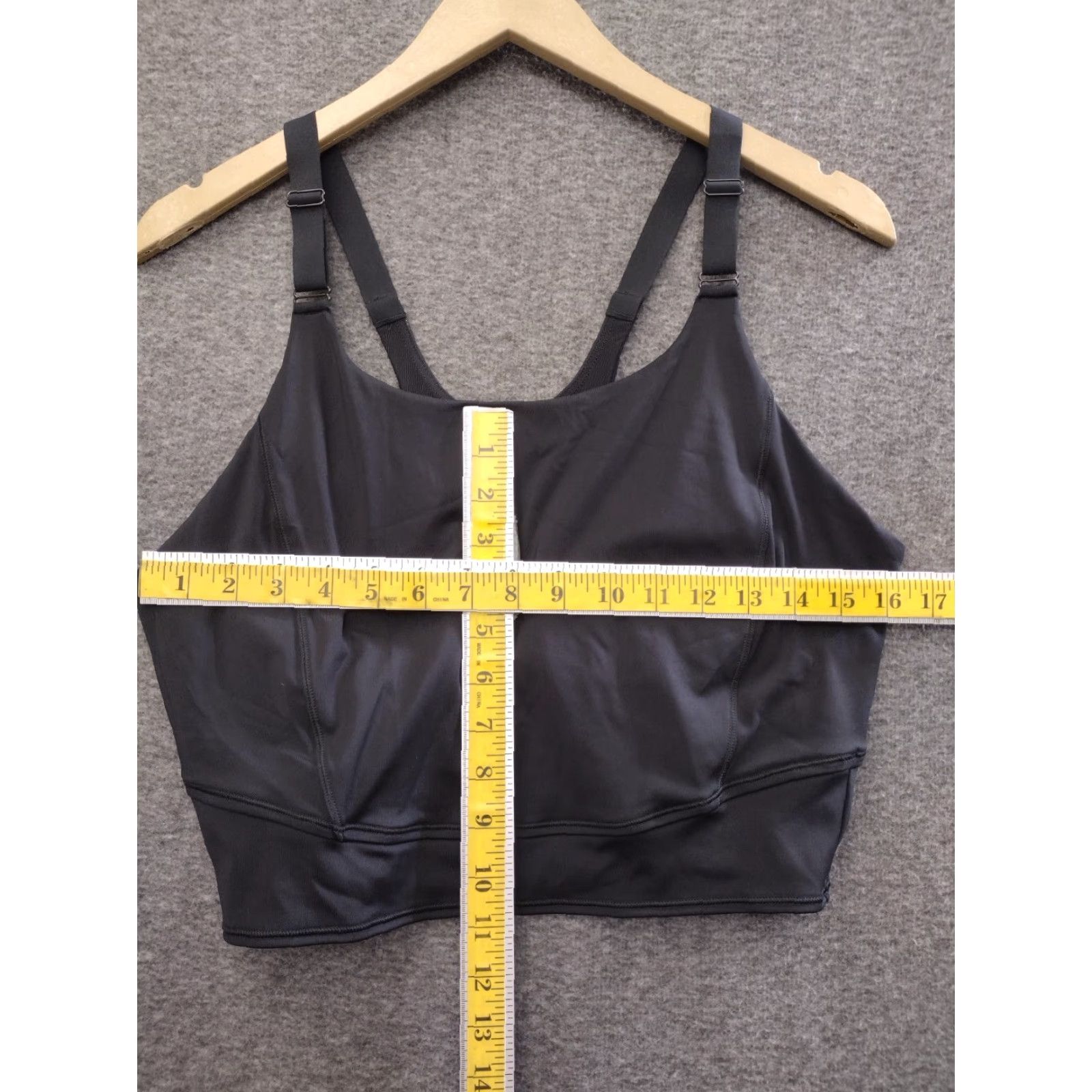 Vintage All In Motion Black Built In Shelf Bra Racerback XXL 214-05-5131 Women Sports Bra Sho r Size ONE SIZE - 4 Thumbnail