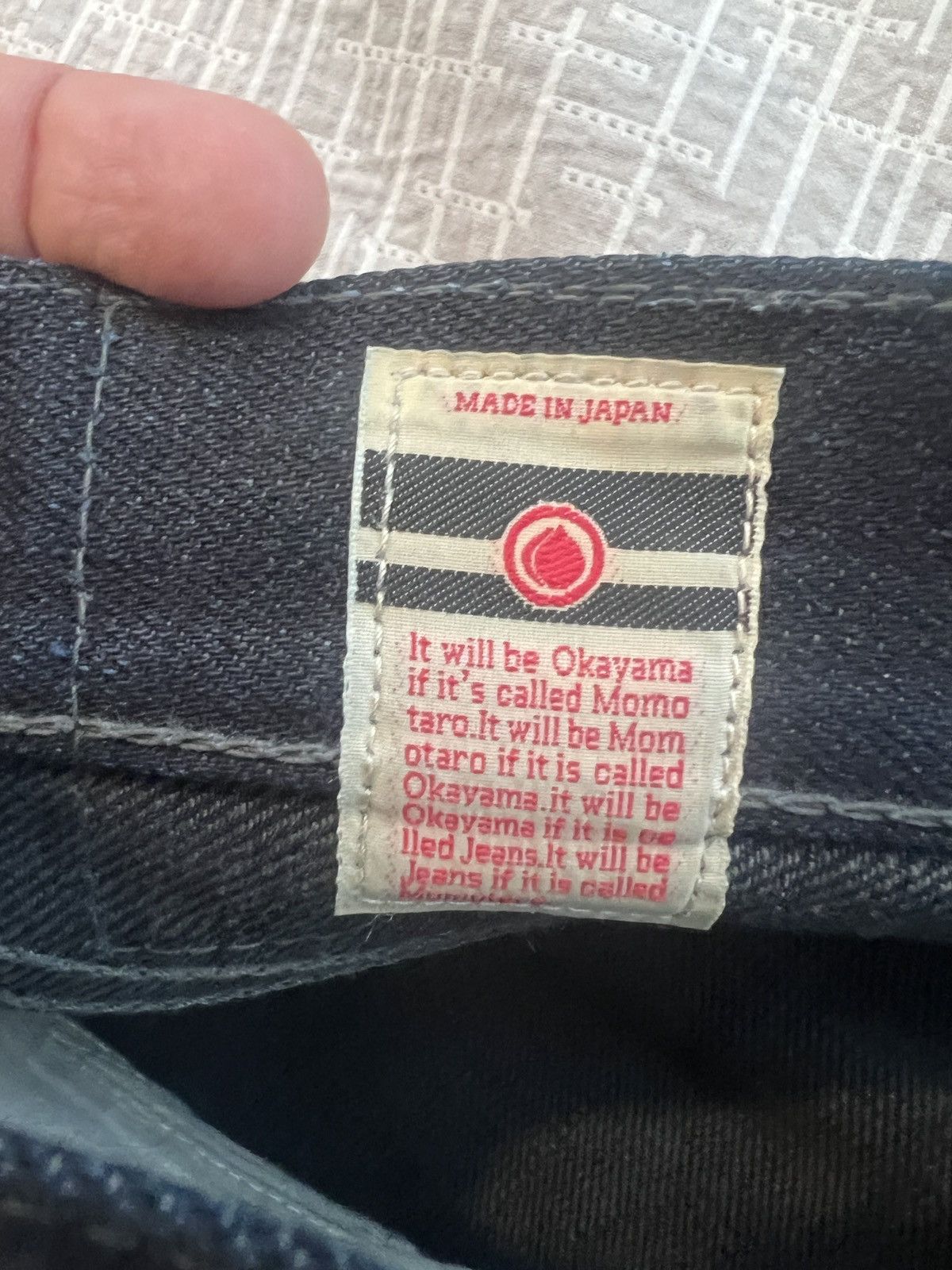 Momotaro Jeans 0306-52G "Indigo x Grey" 18oz Selvedge Denim Size US 34 / EU 50 - 7 Thumbnail