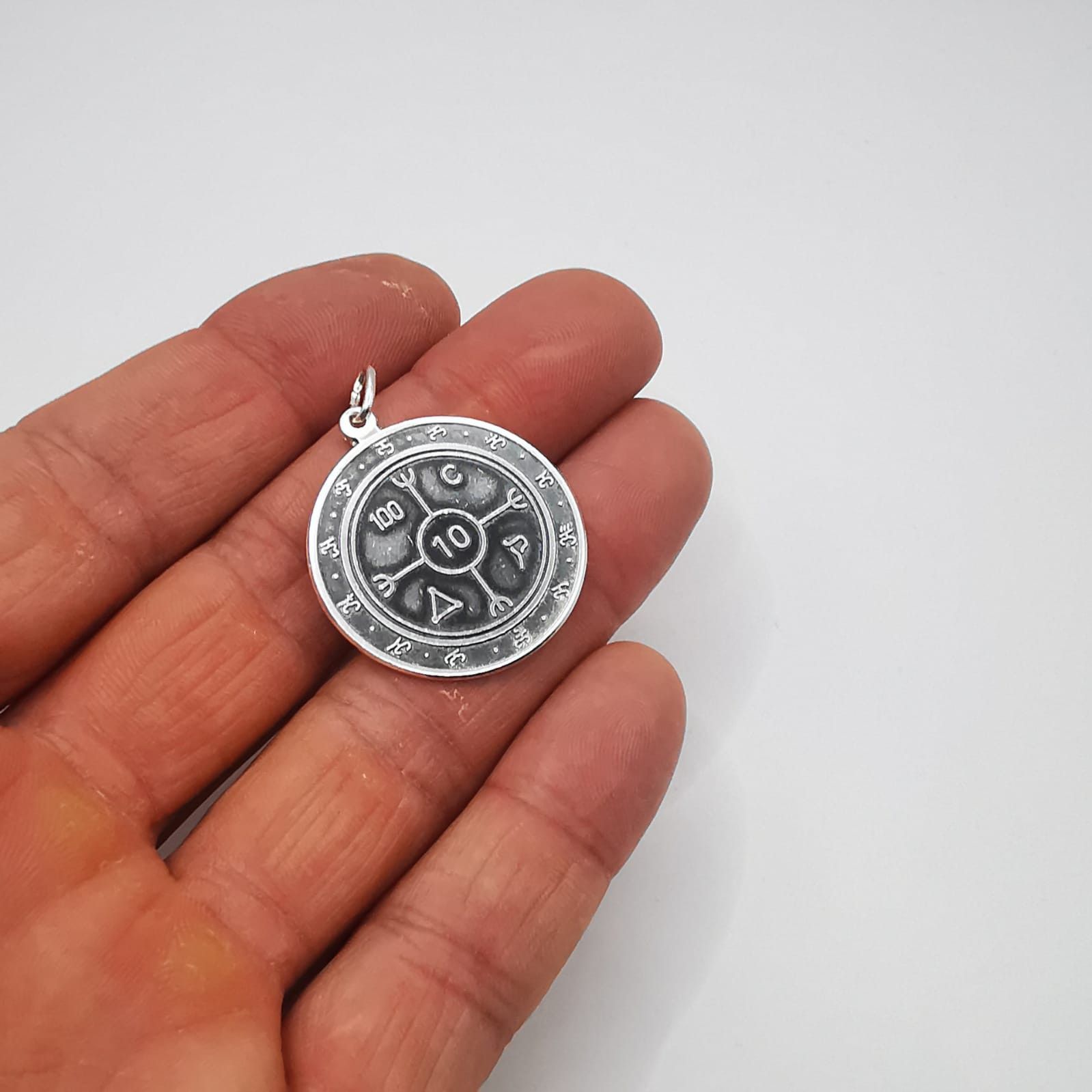Sterling Silver Vintage pendant "Amulet of Spiritual Power 925 silver 8,46g Size ONE SIZE - 3 Thumbnail