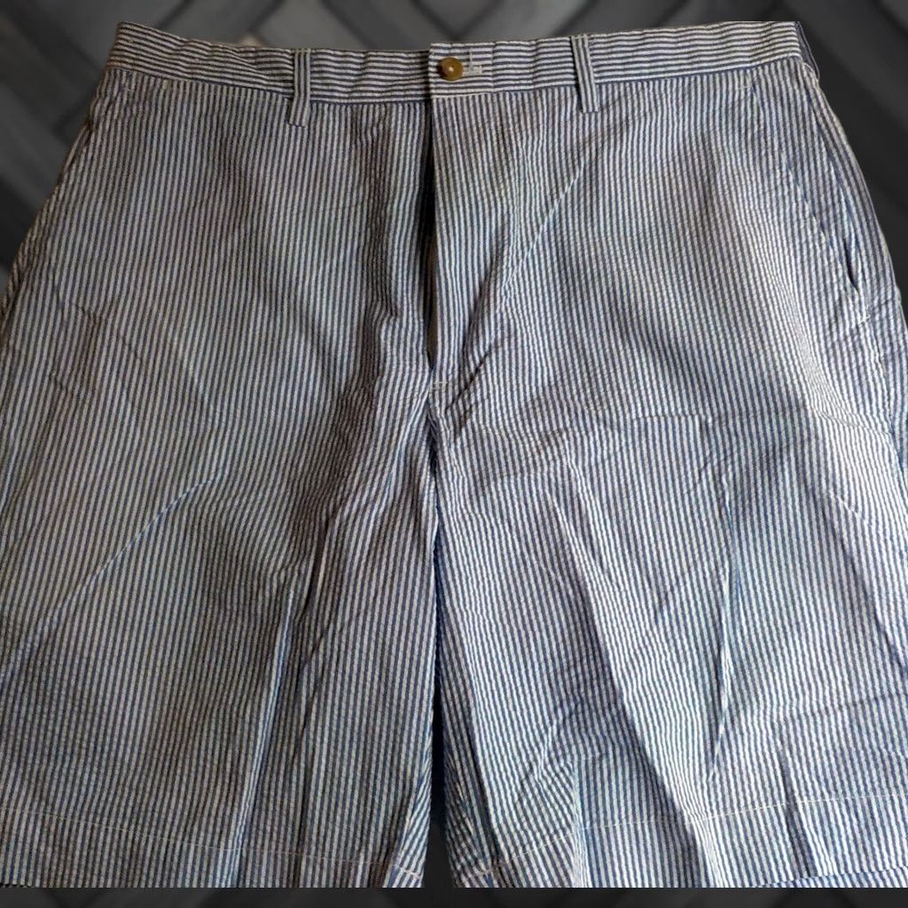 Ralph Lauren Ralph Lauren Shorts Flat Front Seersucker Cotton Blue Mens SZ 34 Size US S / EU 44-46 / 1 - 1 Thumbnail