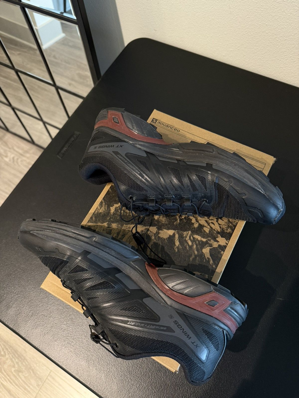 Salomon Salomon XT-Wings 2 Advanced Size 10 Black and Red Sneakers Size US 10 / EU 43 - 3 Thumbnail
