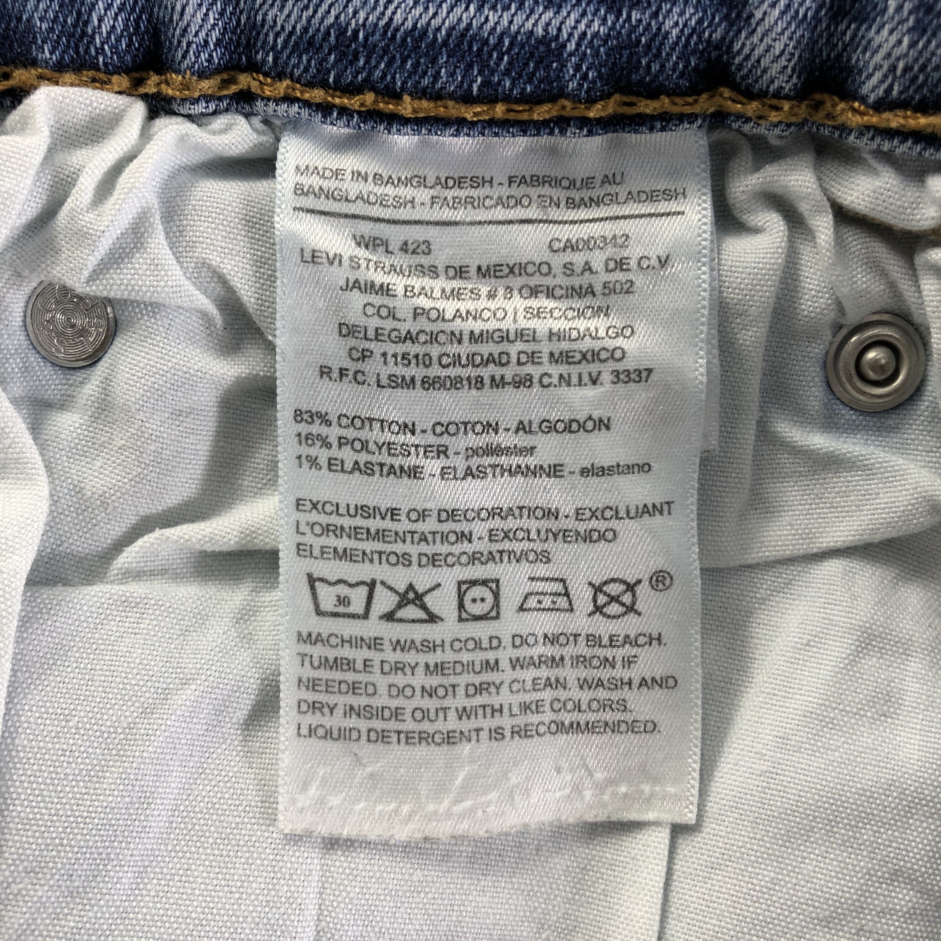 Levi's Vintage Light Wash Levis Denizen Jeans-J4264 Size US 30 / EU 46 - 10 Thumbnail