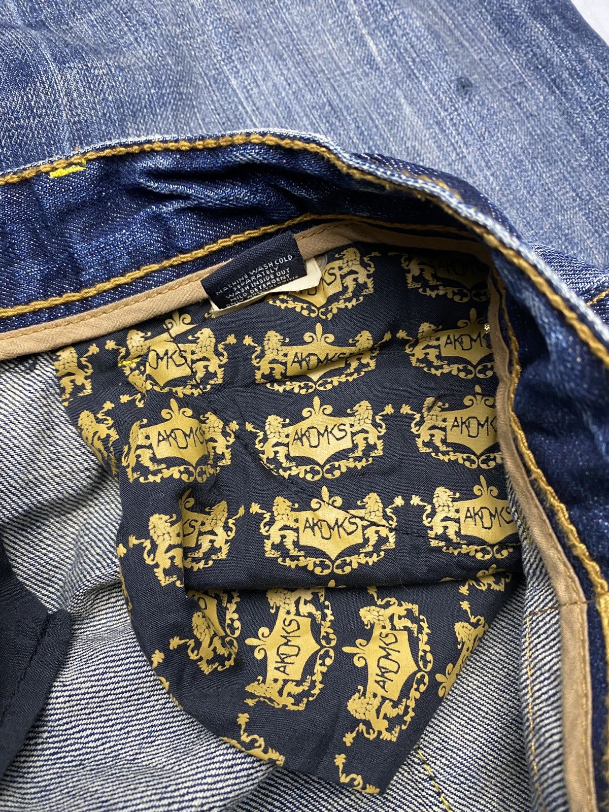 If Six Was Nine 2000's Akademiks Flared Tribal Seawash Jeans Size US 34 / EU 50 - 16 Thumbnail