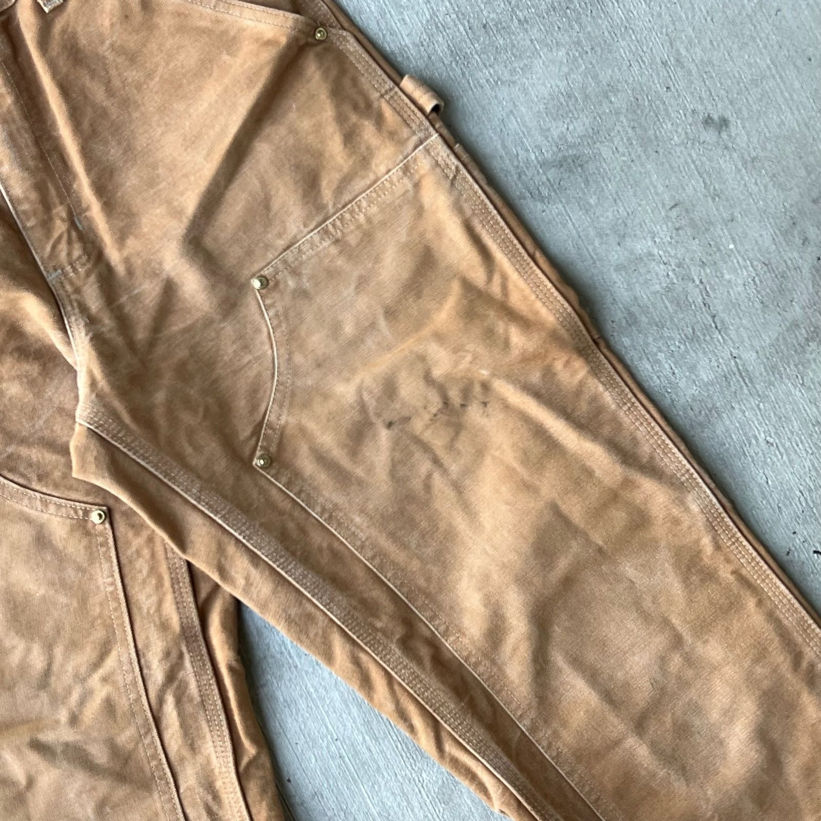 Carhartt × Vintage Carhartt brown double knee work wear carpenter pants Size US 28 / EU 44 - 3 Thumbnail