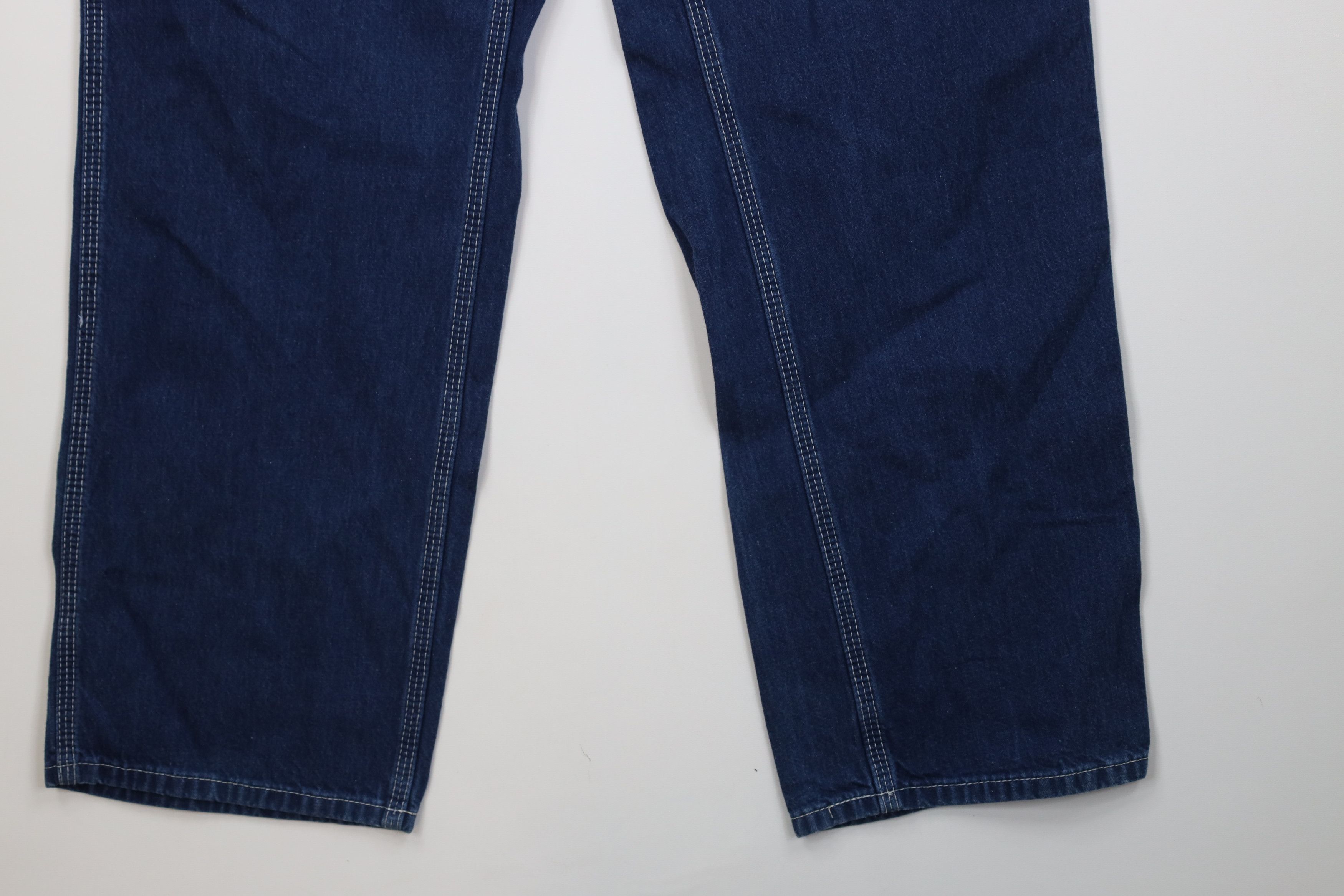 Carhartt Vintage Carhartt Wide Leg Dungaree Denim Jeans Blue Cotton Size US 38 / EU 54 - 5 Thumbnail