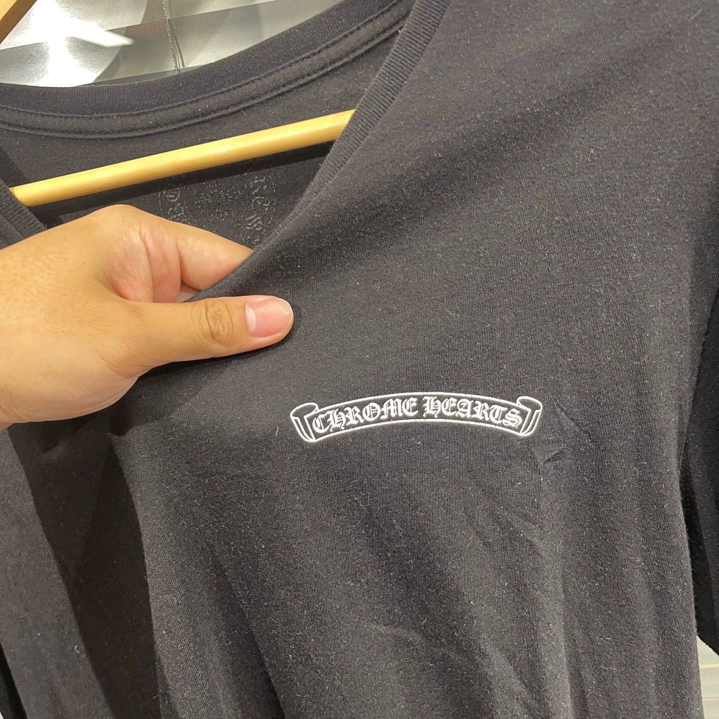 Chrome Hearts Chrome Hearts Back Black Scroll Short Sleeve Tee L Size US L / EU 52-54 / 3 - 4 Thumbnail
