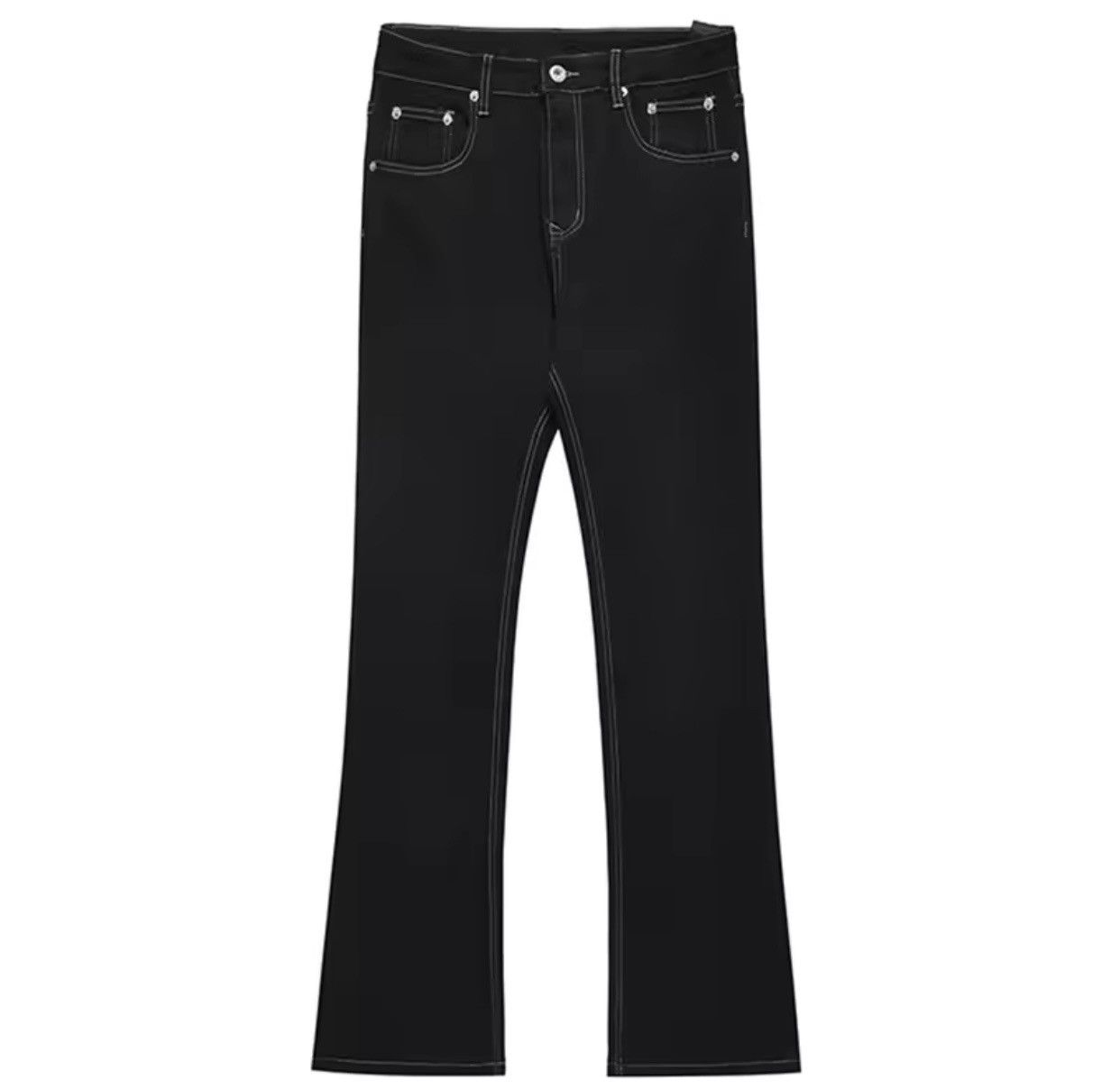 Japanese Brand × Jean Black micro flared slim fit jeans Size US 34 / EU 50 - 6 Thumbnail