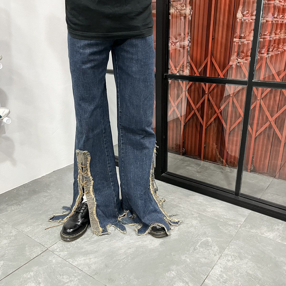 Japanese Brand Japanese Brand Laced Up Flared Pants Size US 35 - 10 Thumbnail