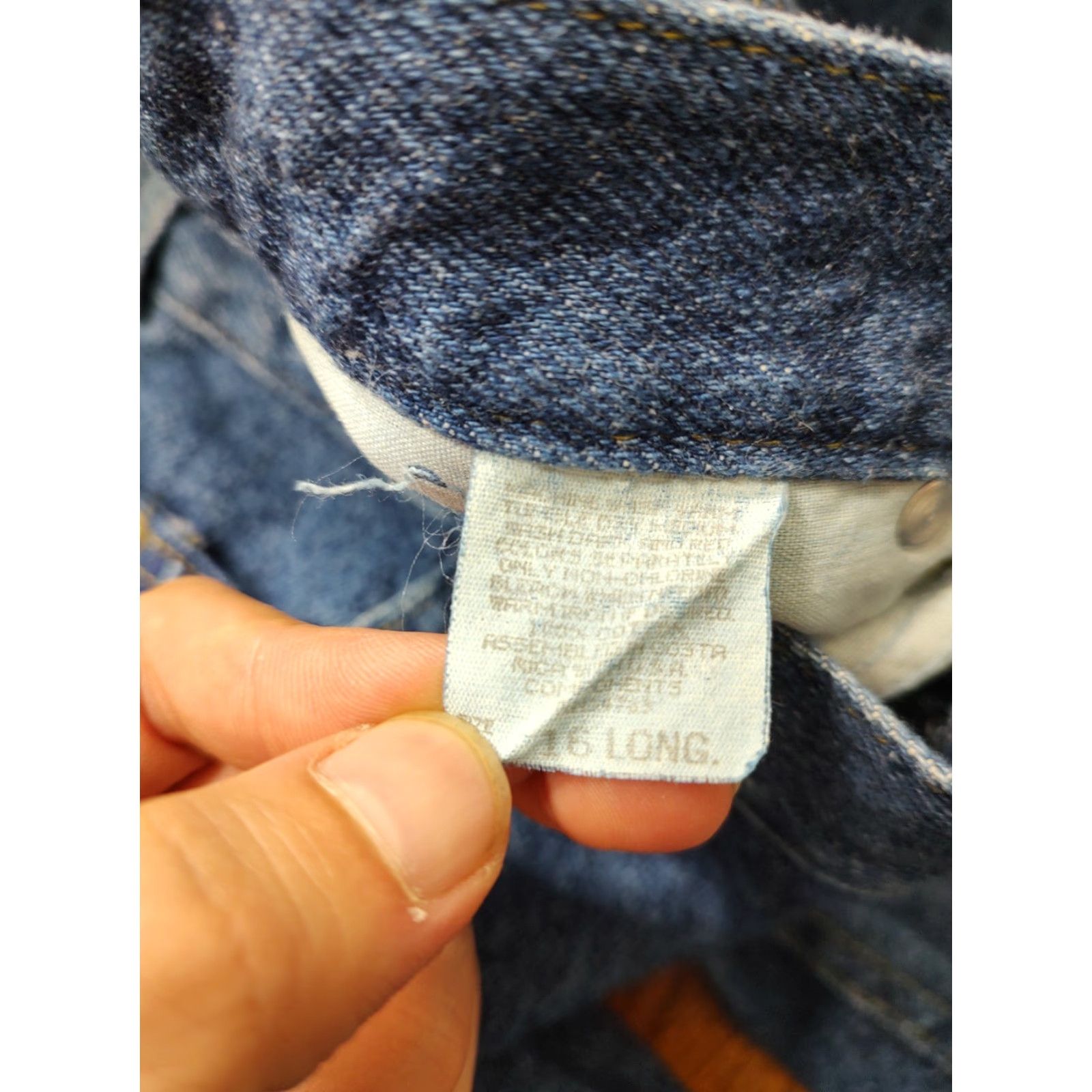 Lee VINTAGE Lee Jeans Womens 16 Long Blue Pepper Wash Relaxed Tapered Ankle 5-Pocket Denim Stretch Size 38" / US 16 / IT 52 - 6 Thumbnail