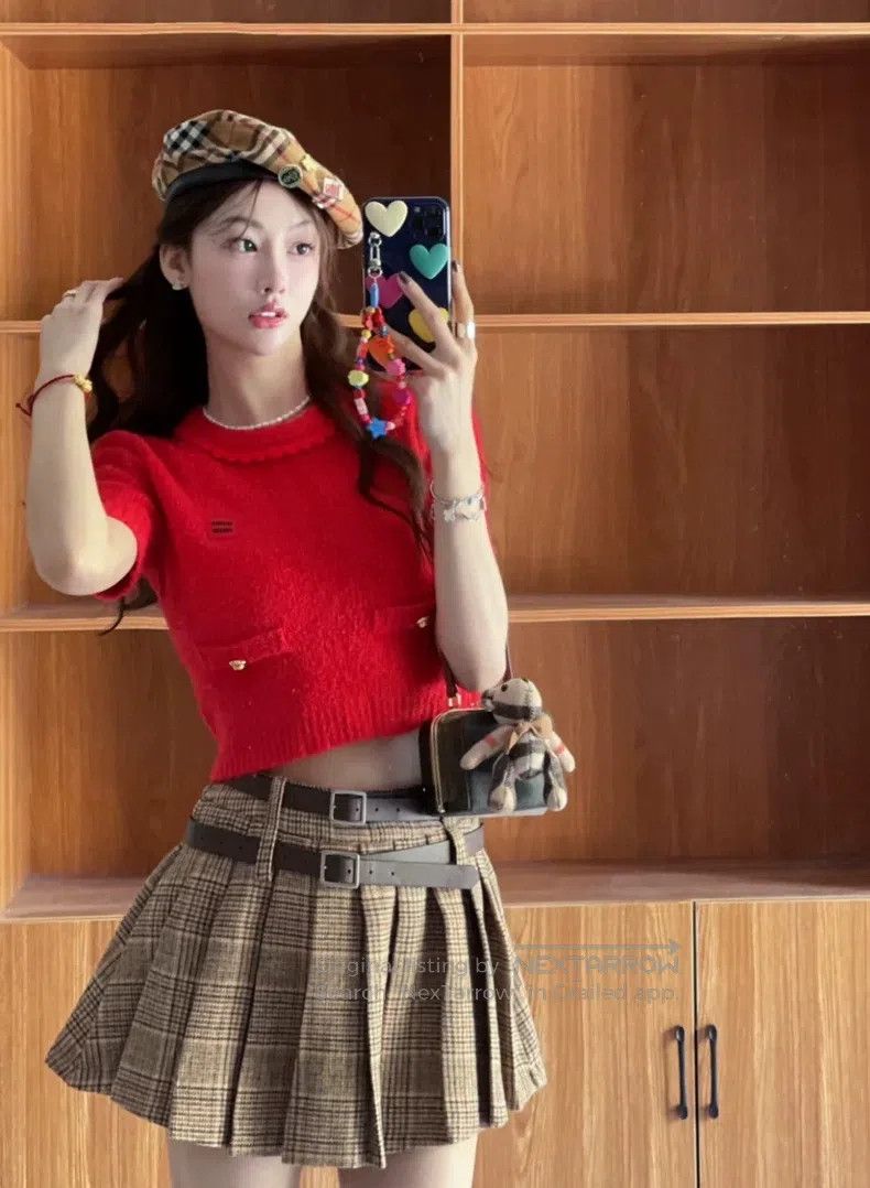 Miu Miu Miu Miu 40 Short-sleeved knitted wool coat Size M / US 6-8 / IT 42-44 - 1 Thumbnail