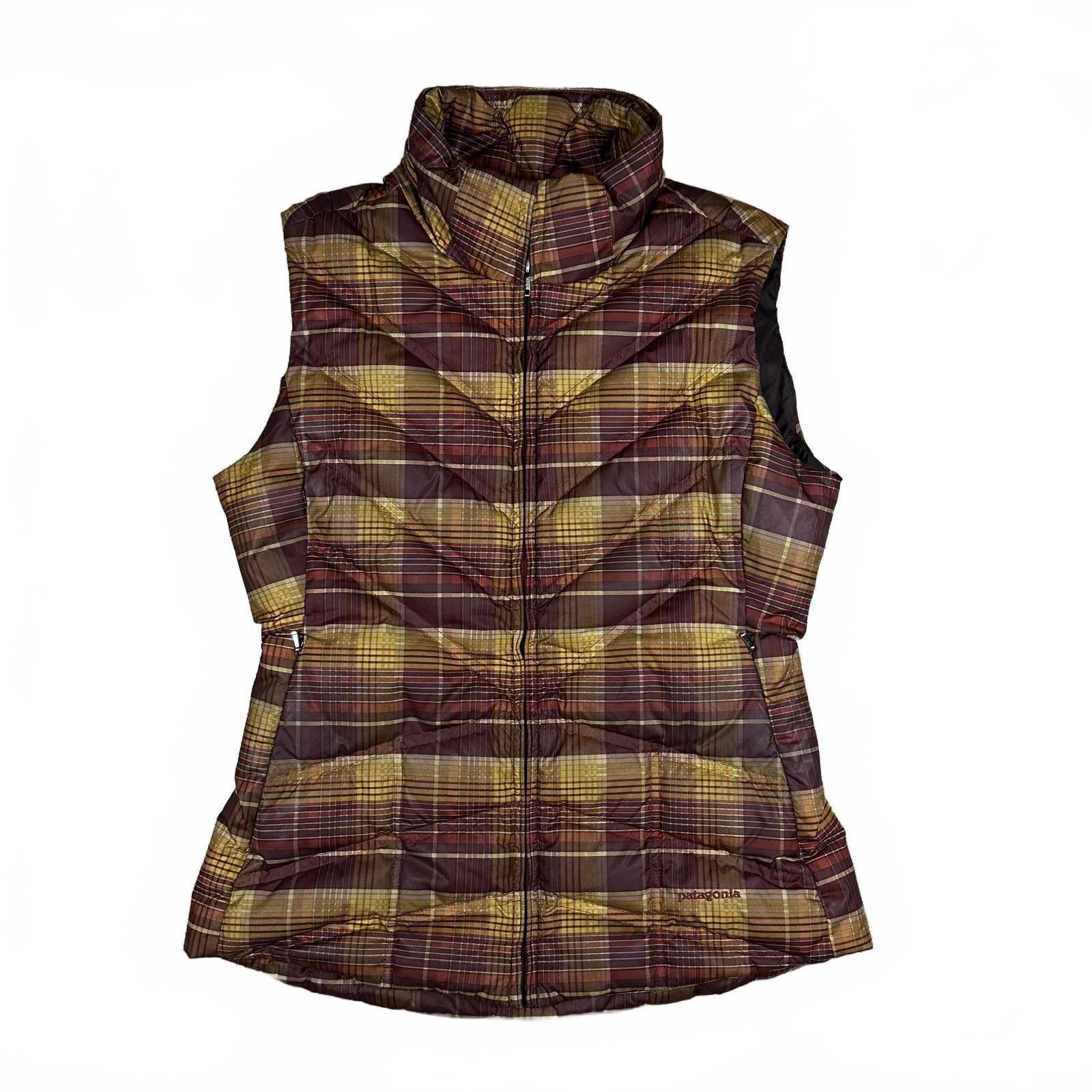 Patagonia Patagonia Women's Vest Brown Plaid Small Size S / US 4 / IT 40 - 1 Thumbnail