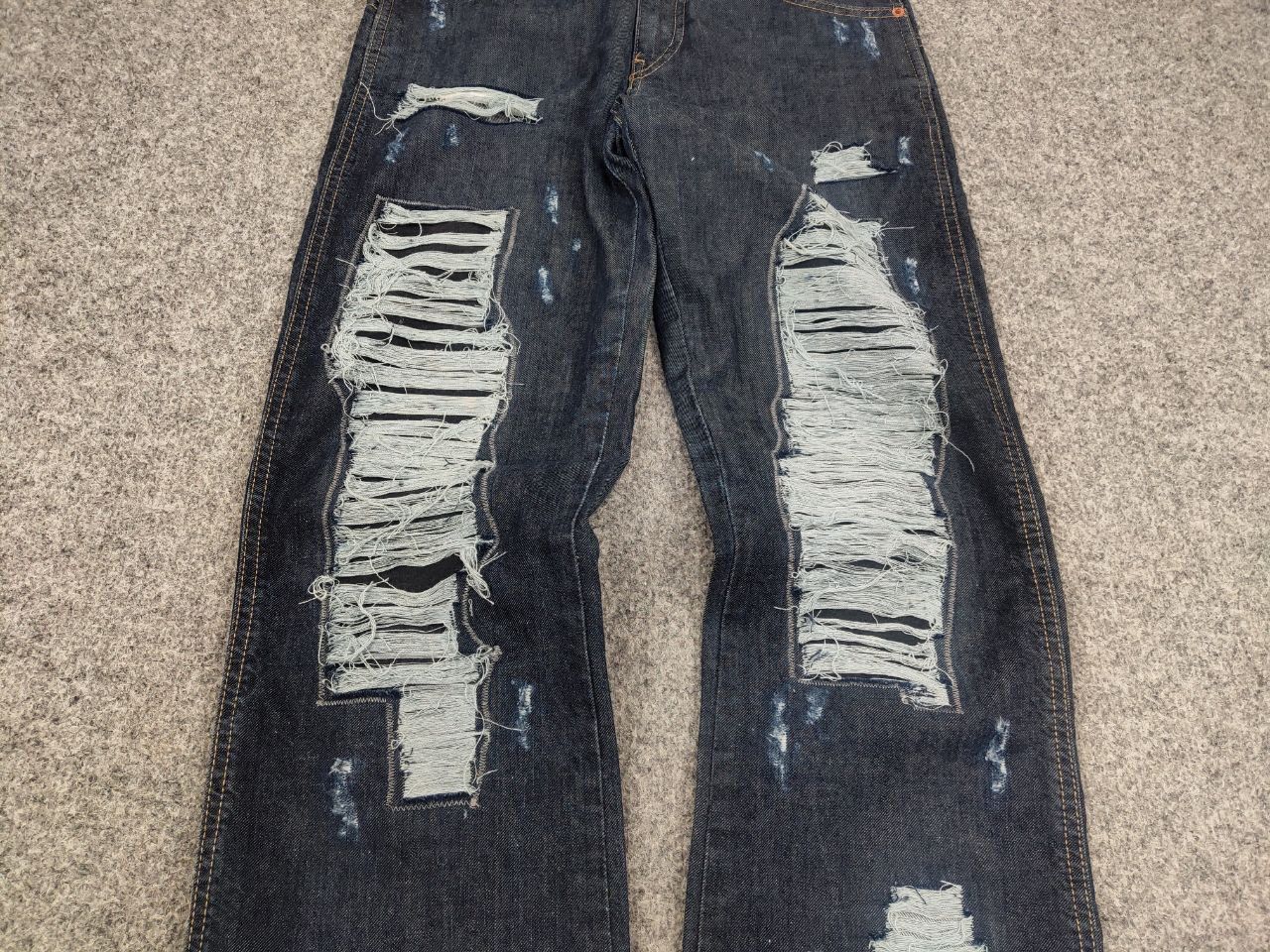 Le Grande Bleu (L.G.B.) Vintage Levis 565 Low Flared Jeans If Six Was Nine Style Size 29" - 9 Thumbnail