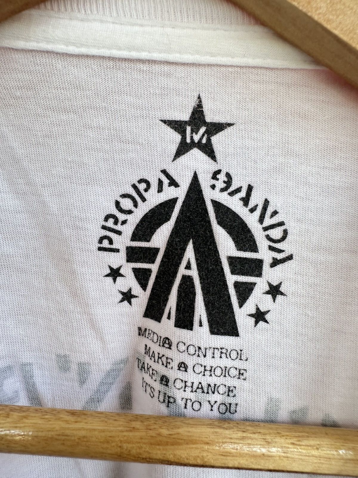 Japanese Brand Distressed Anarchy & Peace Propaganda Japanese Tee Size US M / EU 48-50 / 2 - 11 Thumbnail