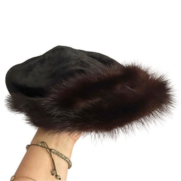 Vintage Vintage Velvet Burlesque Cocktail Sculpted Headband Half Hat Size ONE SIZE - 2 Thumbnail
