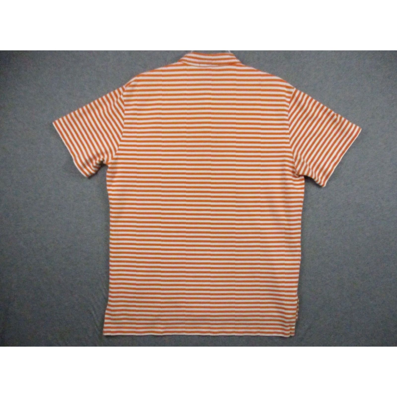 Polo Ralph Lauren Polo Ralph Lauren Shirt Large Mens Orange White Stripe Short Sleeve Blue Pony Size US L / EU 52-54 / 3 - 6 Thumbnail