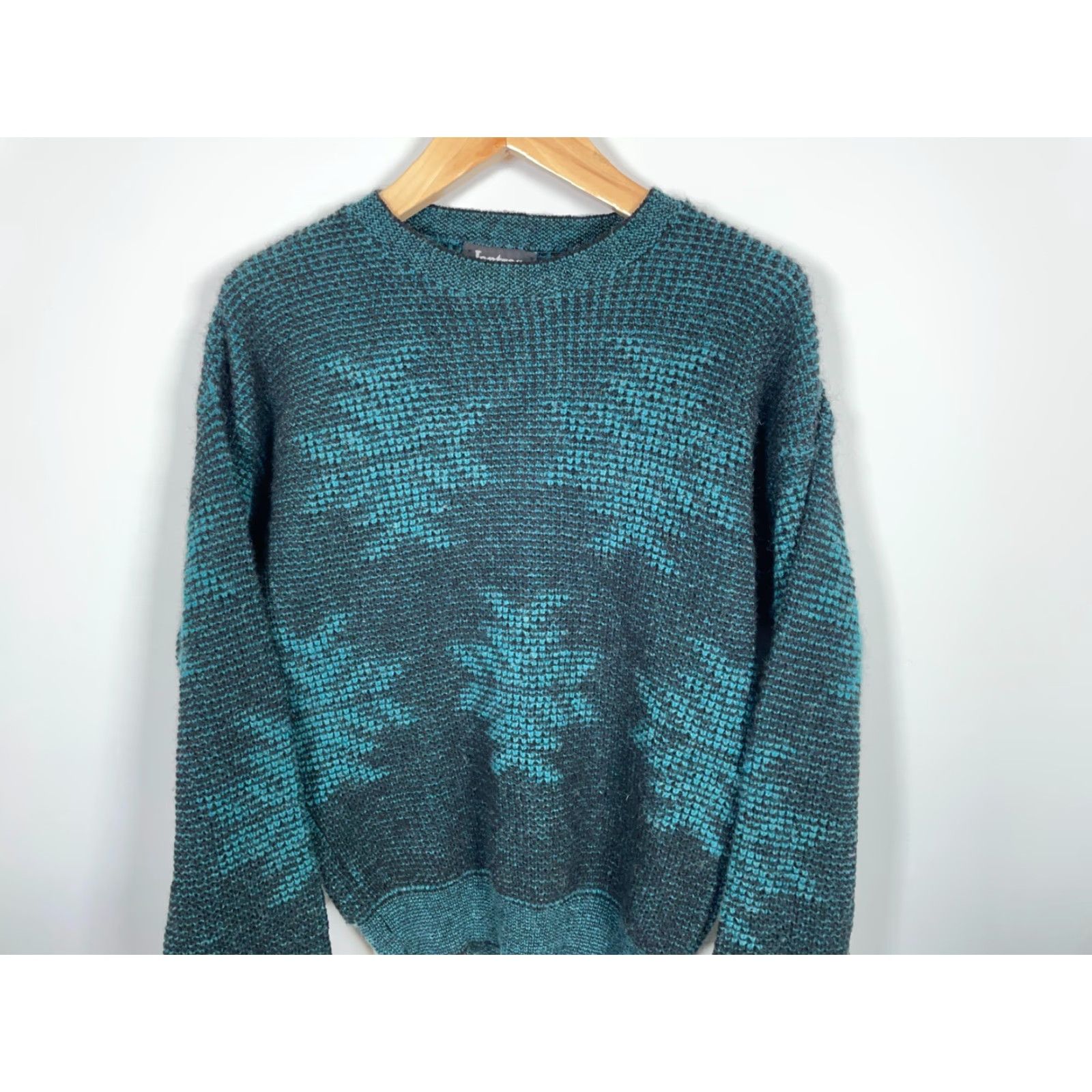Jantzen VINTAGE Jantzen Sweater Adult Medium Dark Green Wool Blend Crew Neck Pullover Heavyweight 80s Retro Mens Size US M / EU 48-50 / 2 - 4 Thumbnail