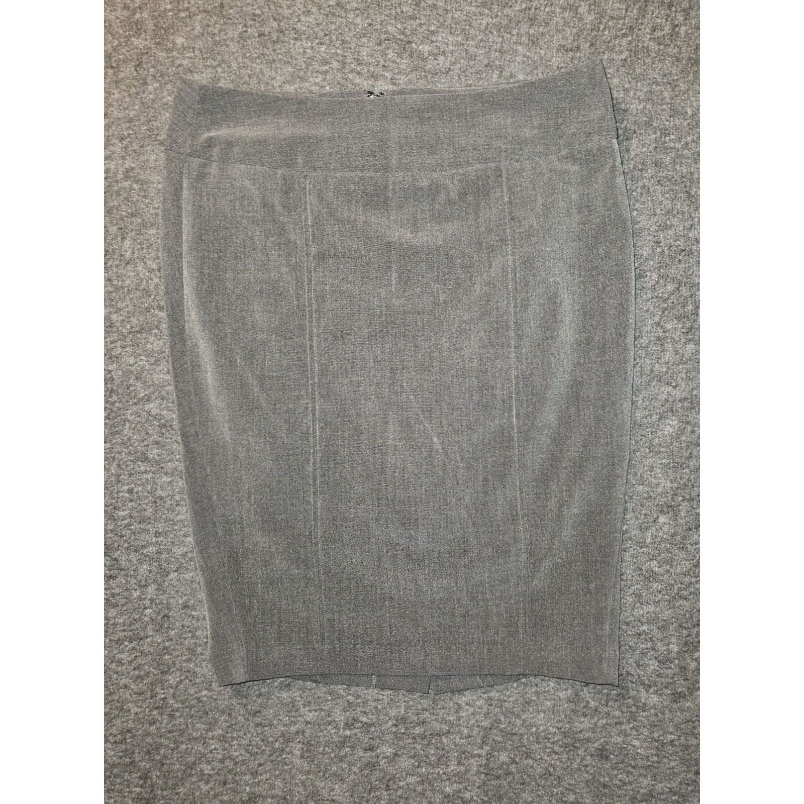 Guess GUESS Pencil Skirt Women 26 Gray Zip Hook & Loop Slit Workwear Stretch 90s City Preppy Vintage-Style Size 26" / US 2 / IT 38 - 2 Thumbnail
