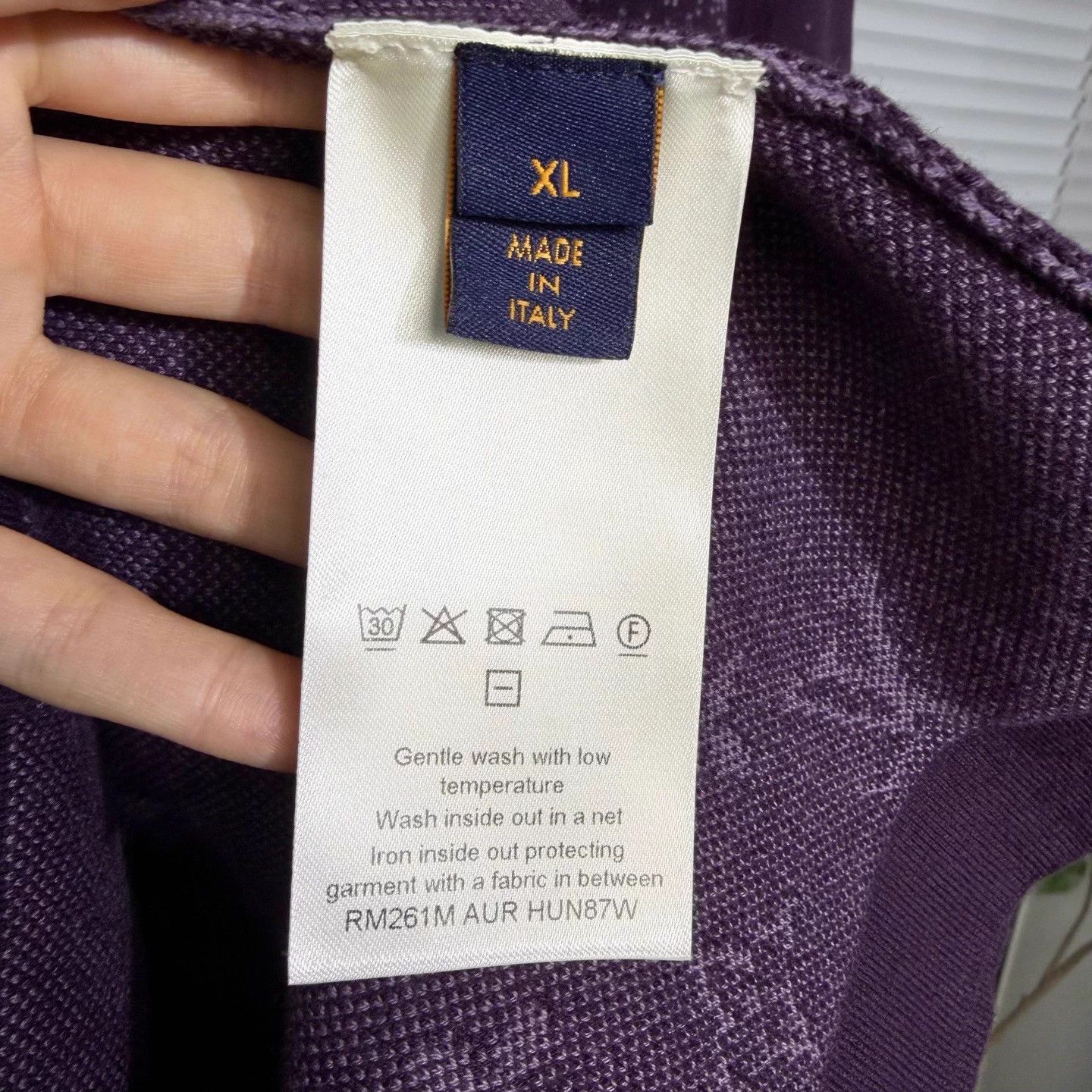 Louis Vuitton LV Knit Short-Sleeve Tee SS26 Purple Gradient Jacquard XL Size US XL / EU 56 / 4 - 4 Thumbnail