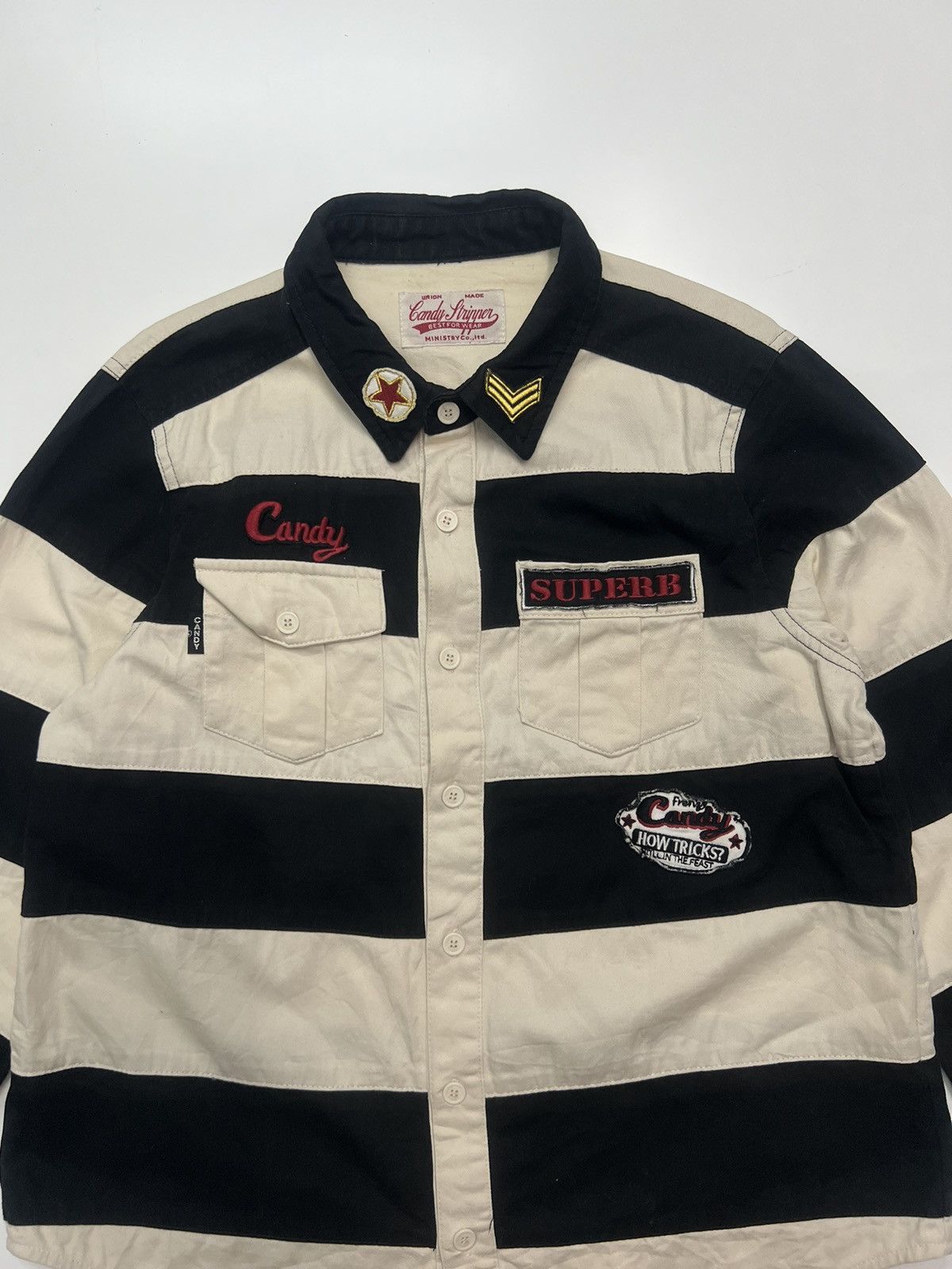 Vintage VINTAGE UNION MADE CANDY STRIPPPER SHIRT Size US M / EU 48-50 / 2 - 4 Thumbnail