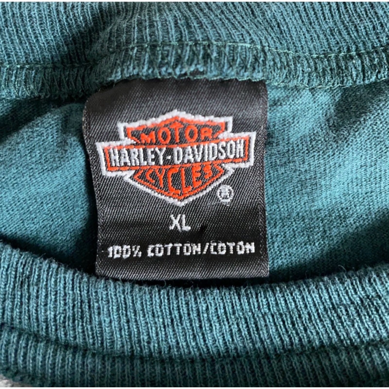 Harley Davidson VINTAGE Harley-Davidson Long Sleeve Pocket T-Shirt Mens XL Large USA Made Michigan Blue Graphic Print Crew Neck Jersey 100% Cotton Logo Shirt Size US L / EU 52-54 / 3 - 3 Thumbnail