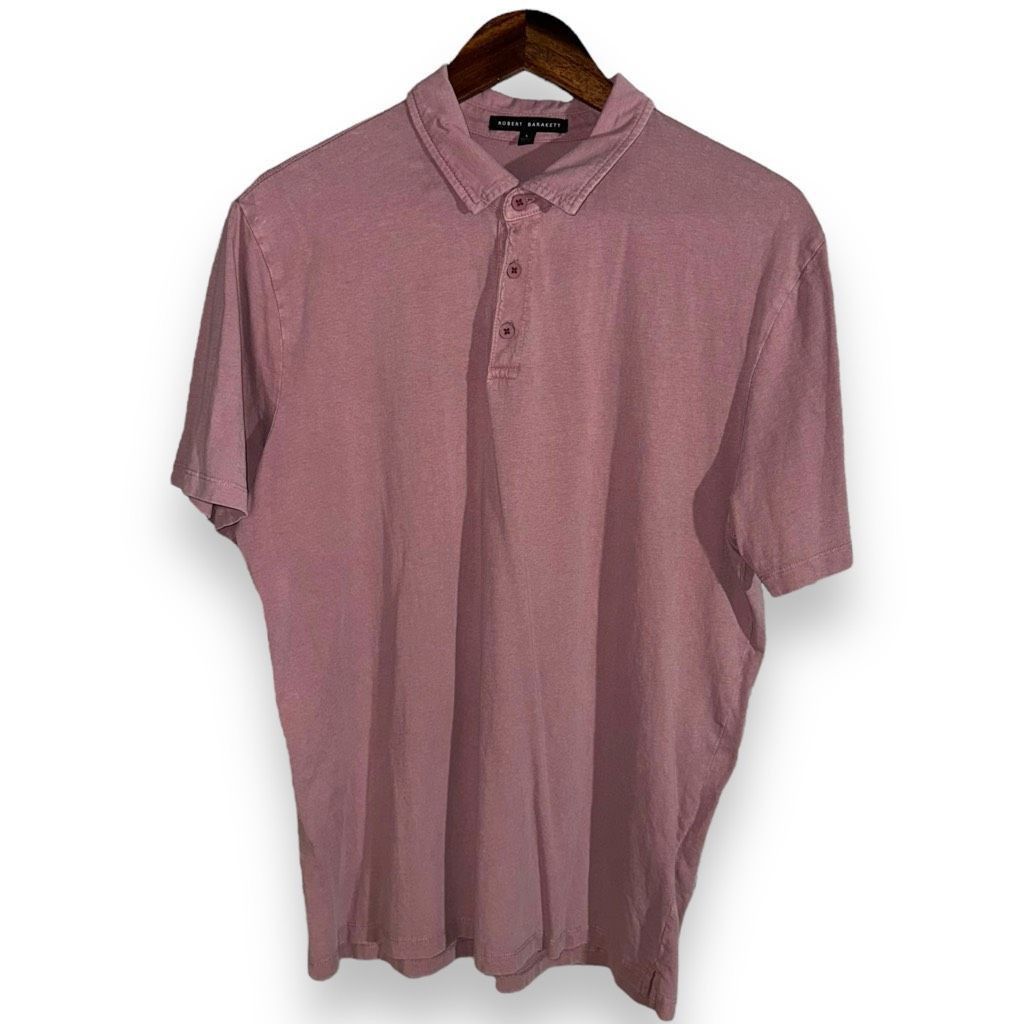Robert Barakett Robert Barakett Essential Pink Garment Dyed Polo Shirt L Size US L / EU 52-54 / 3 - 1 Thumbnail