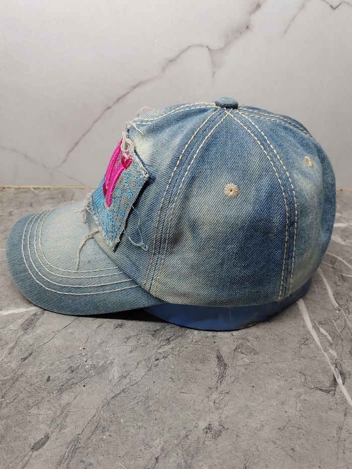 Japanese Brand Vintage Run Dept Of Athletics Denim Style Cap Hat Size ONE SIZE - 4 Thumbnail