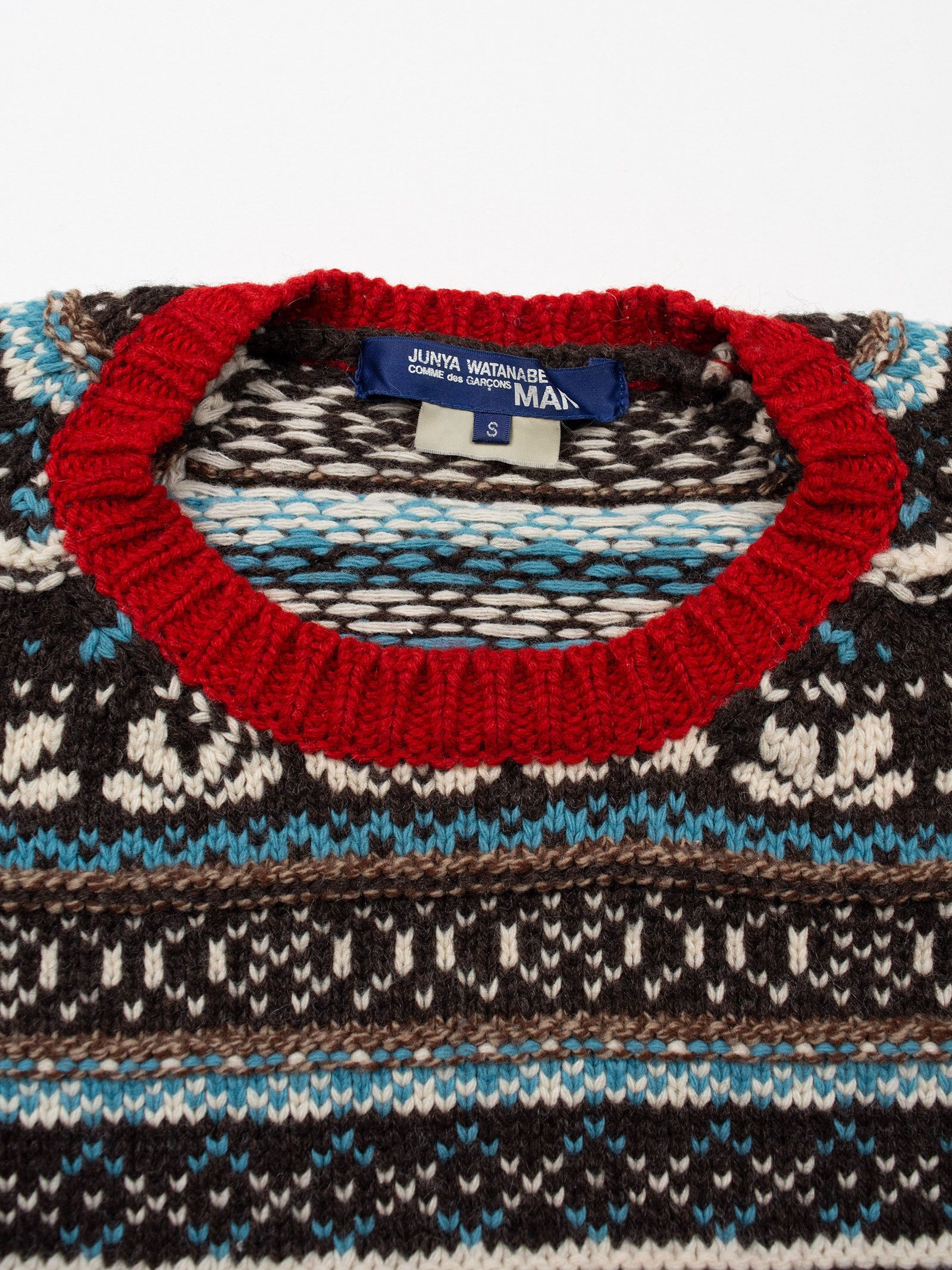 Junya Watanabe Junya Watanabe MAN - A/W 2003 - fair isle wool sweater Size US S / EU 44-46 / 1 - 6 Thumbnail