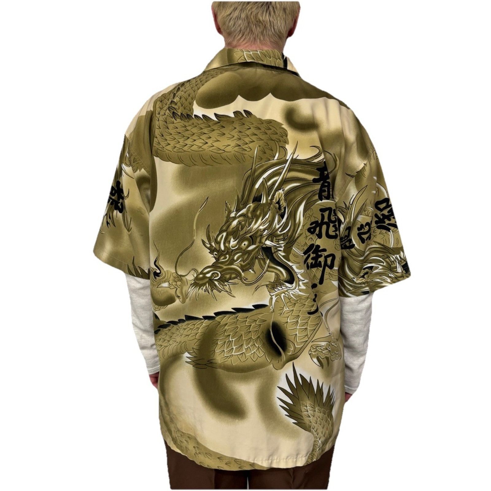 Vintage Vintage Y2K Dragon Print Button Up Shirt Size US XL / EU 56 / 4 - 3 Thumbnail