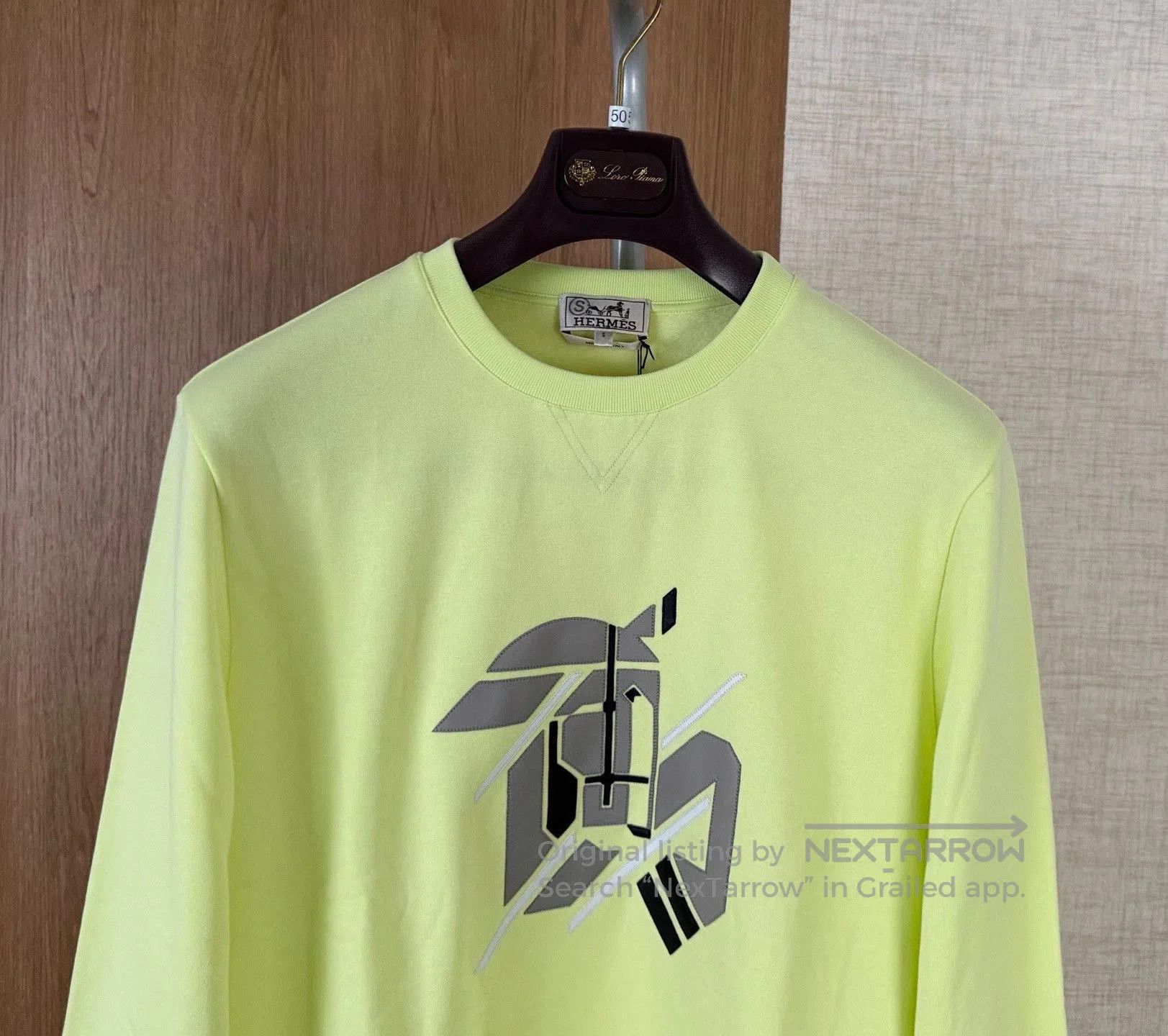 Hermes Hermes Men's Yellow Logo Sweatshirt. Size US S / EU 44-46 / 1 - 2 Thumbnail