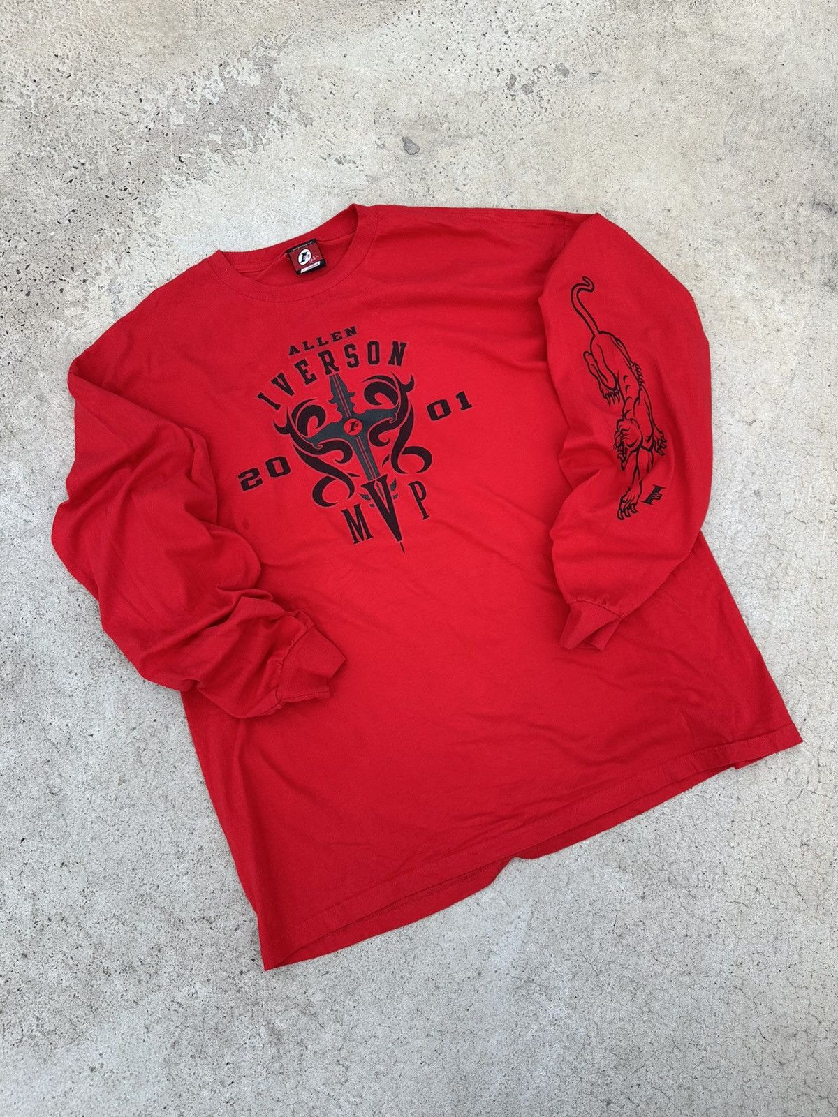 Other Vintage Allen Iverson MVP 2001 Long Sleeve Tee Shirt Size US XXL / EU 58 / 5 - 2 Thumbnail