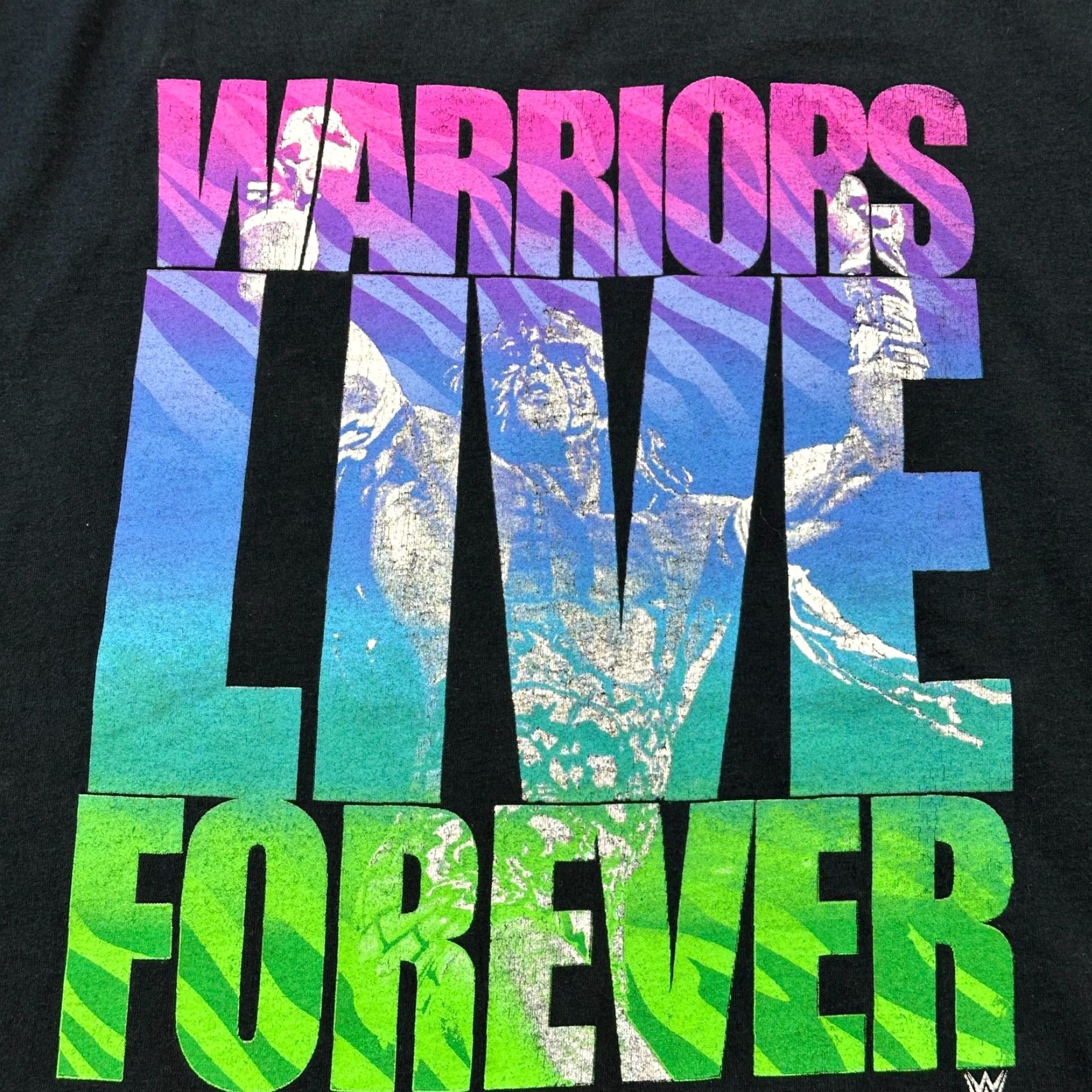 Olive WWE Ultimate Warrior Shirt Mens Large Black Shirts WWE WWF Graphic Print Crew Neck Short Sleeve Cotton Dark Black 2010-2019 Mens Size US L / EU 52-54 / 3 - 2 Thumbnail