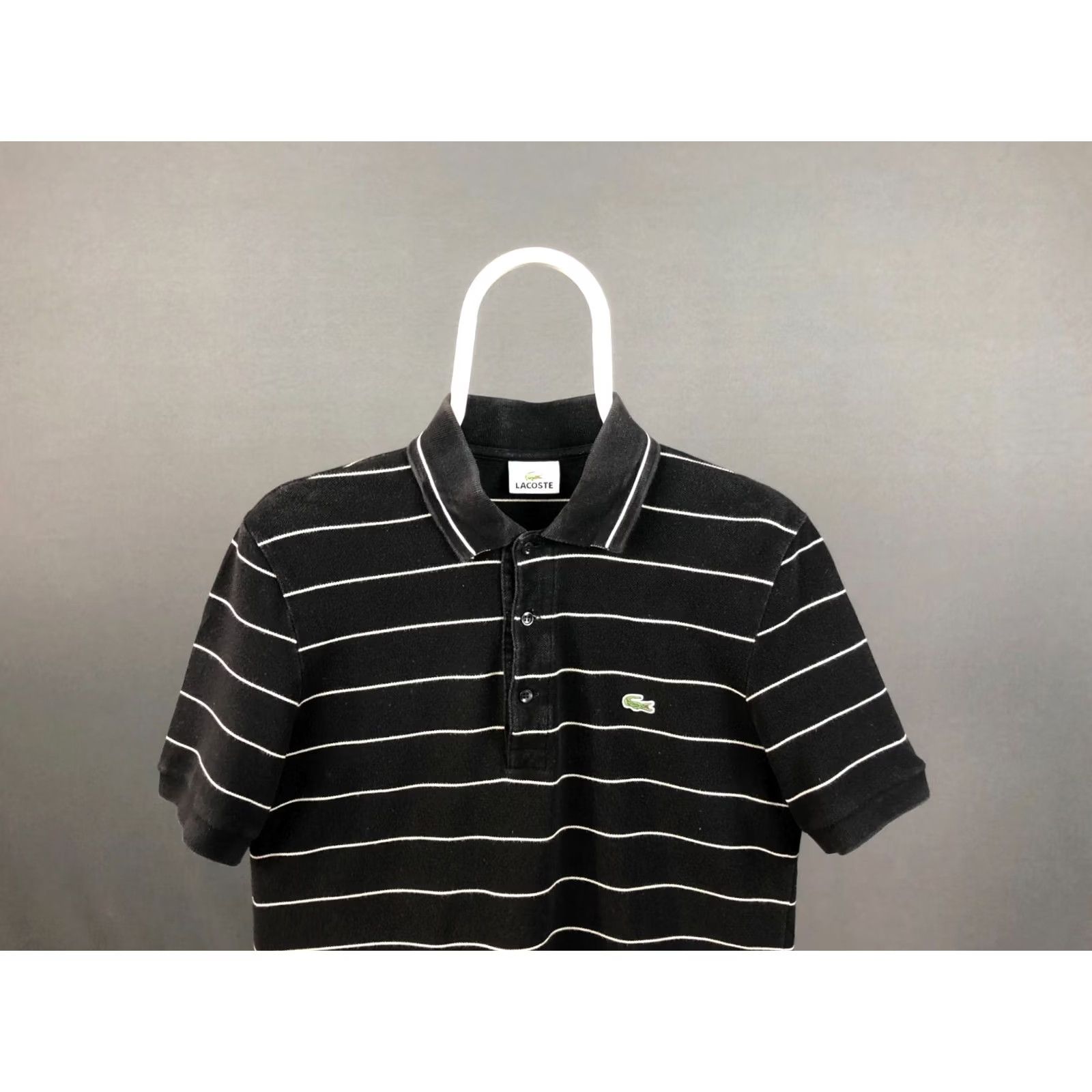 Lacoste Lacoste Polo Shirt Men’s Size 3 Black Striped Short Sleeve Collared 100% Cotton Jersey Embroidered Logo Classic Vintage: No Size US S / EU 44-46 / 1 - 4 Thumbnail
