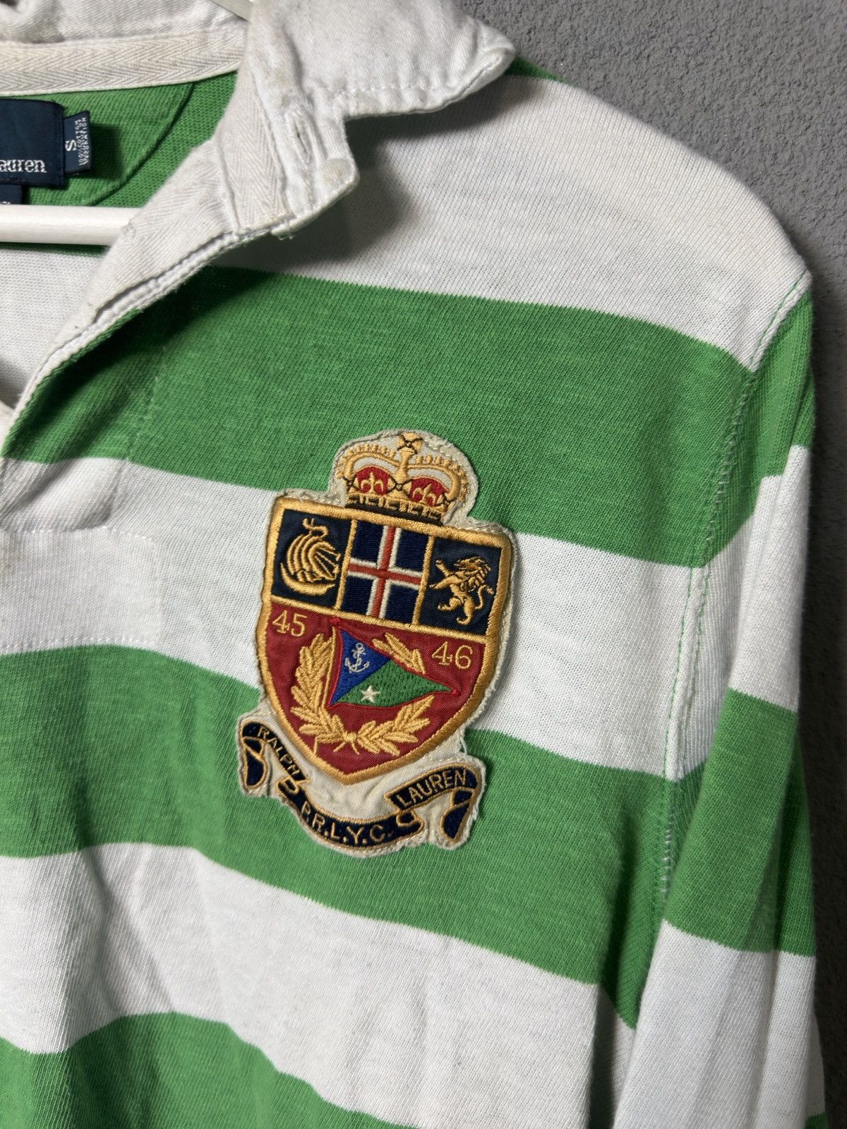 Polo Ralph Lauren × Ralph Lauren × Vintage Vintage 90s Polo Ralph Lauren Long Sleeve Rugby Shirt Size US S / EU 44-46 / 1 - 2 Thumbnail