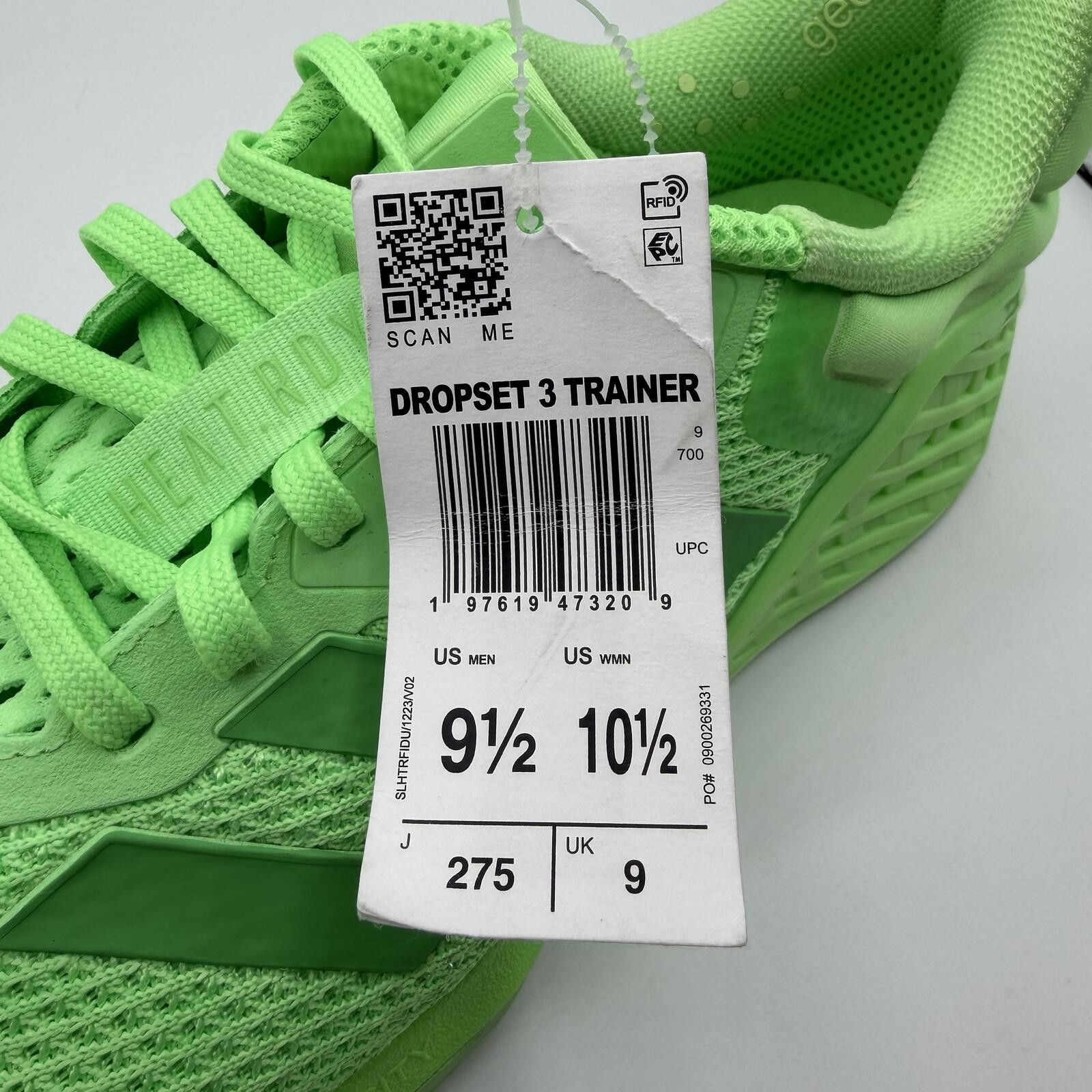 Adidas Adidas Dropset 3 Trainer Bright Green Lime Men Sz 9.5 JR1666 Size US 9.5 / EU 42-43 - 7 Thumbnail