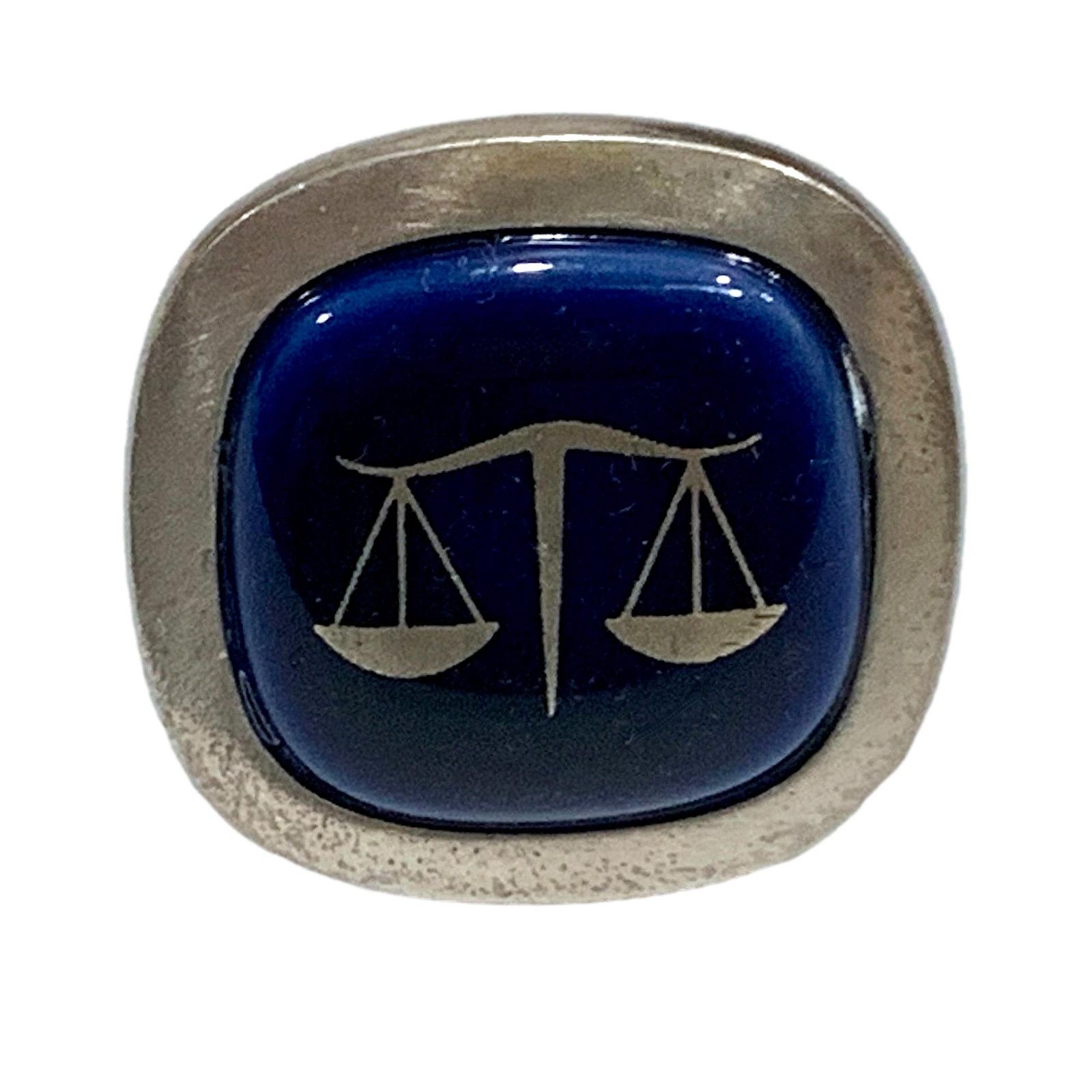 Vintage Hermann Siersbol Mid Century Sterling Silver Cufflinks LIBRA Size ONE SIZE - 2 Thumbnail