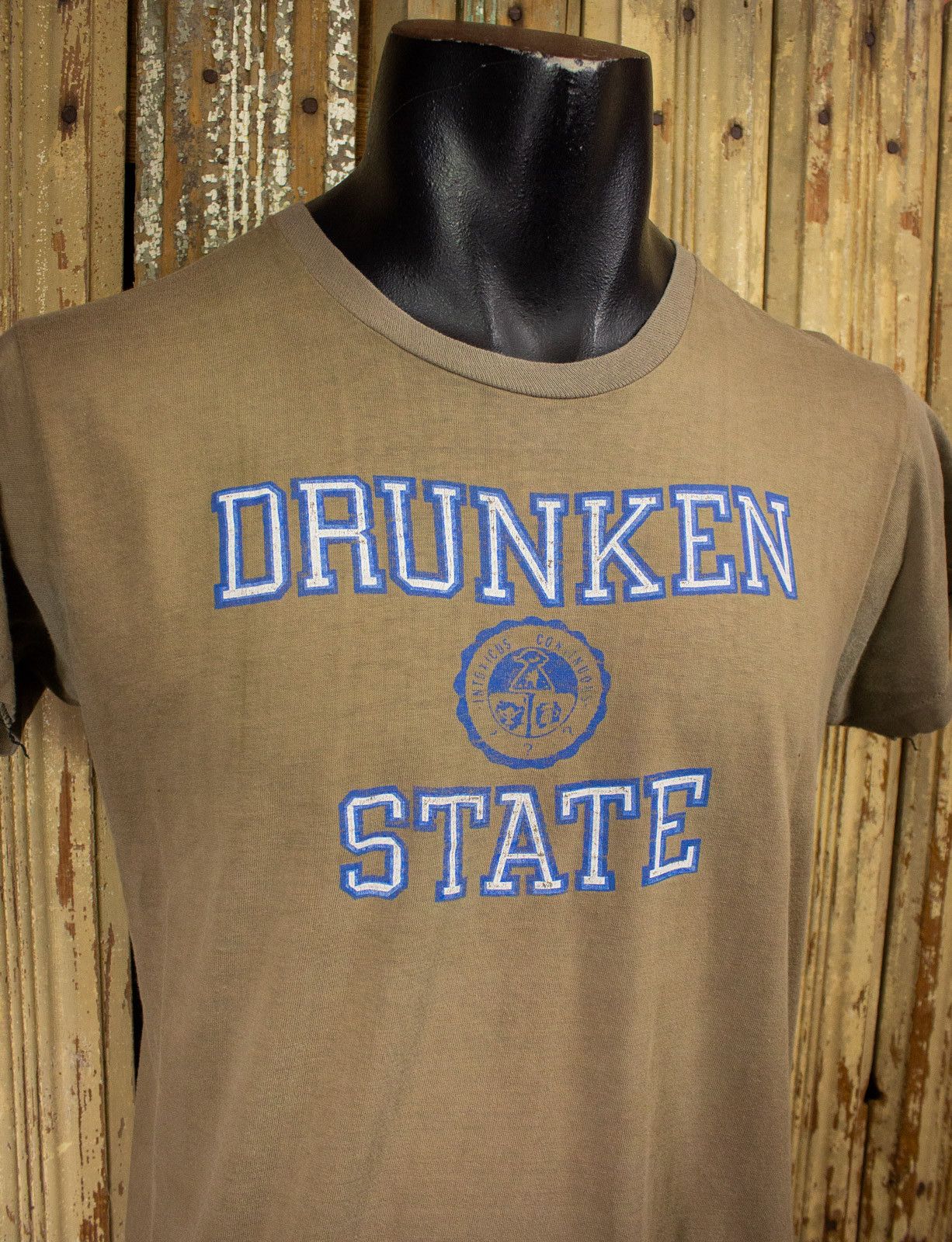Vintage Vintage Drunken State Graphic T Shirt 70s Size US M / EU 48-50 / 2 - 2 Thumbnail