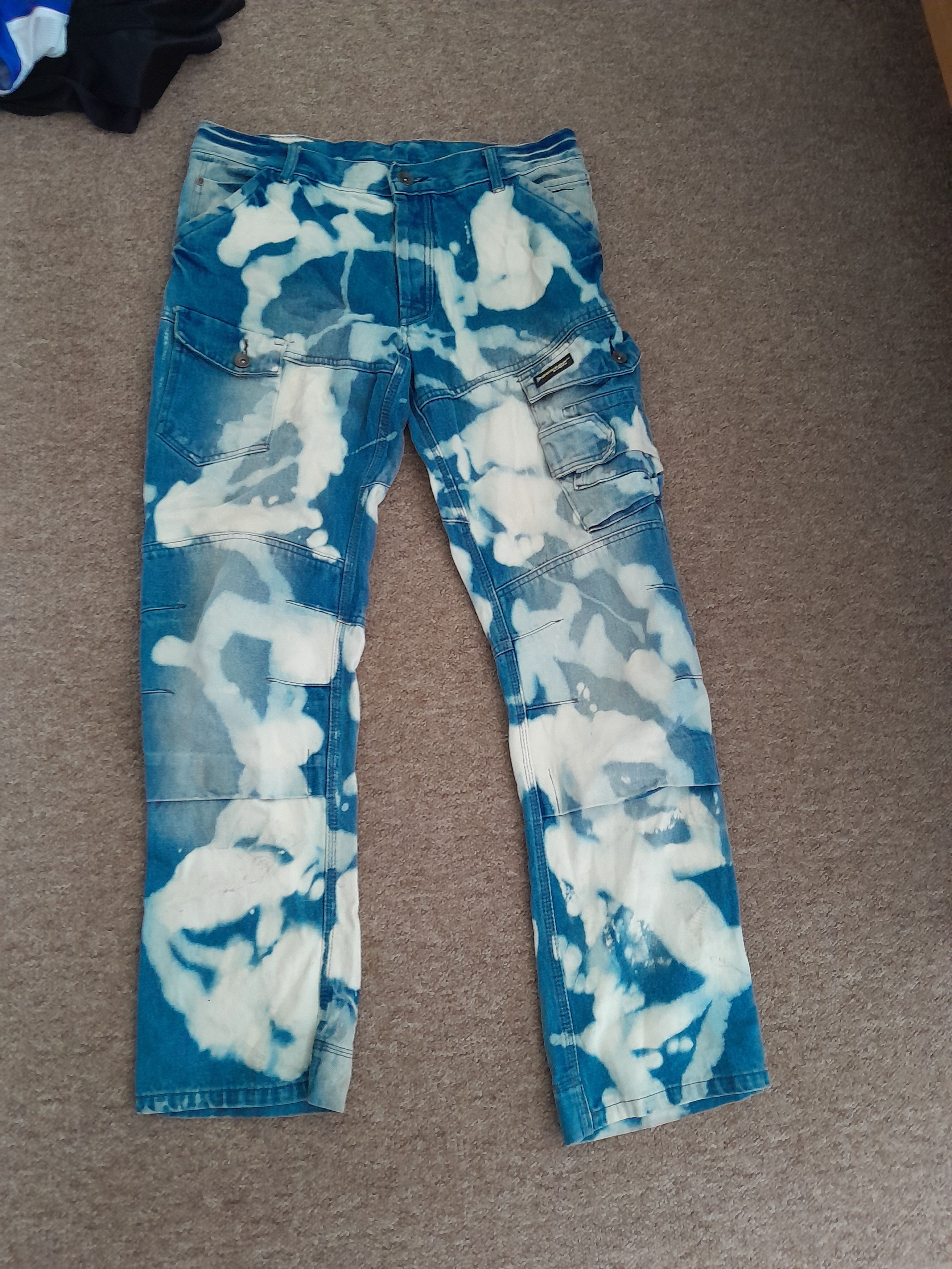 Dunlop Dunlop Punk Bleached Denim Cargo Swag Style Size US 36 / EU 52 - 1 Thumbnail