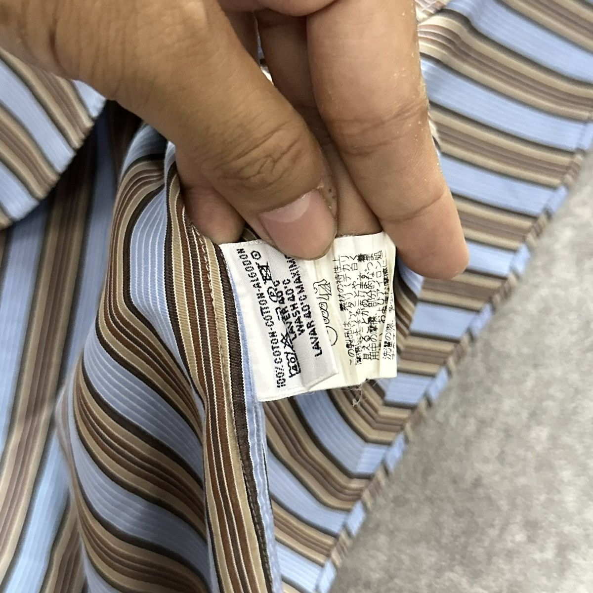 Hermes 90s Vintage Hermes Paris Striped Button Down Striped Shirt Size US M / EU 48-50 / 2 - 7 Thumbnail