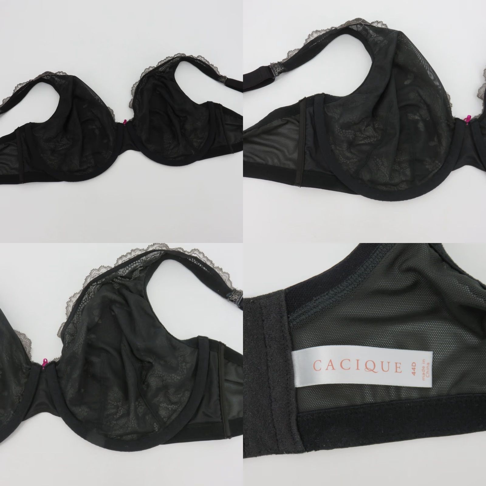 Vintage **Cacique 44D Underwired Lightly Lined Full Coverage Bra Black** User: **Cacique 44D Lightly Lined Full Coverage Bra Black** Size ONE SIZE - 8 Thumbnail