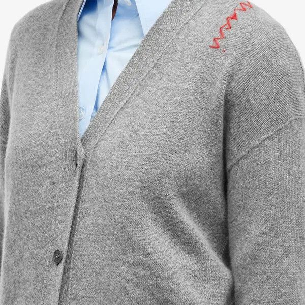 Marni o1f1d3z0326 Long Sleeve Knitted Cardigan in Grey Size XL / US 12-14 / IT 48-50 - 5 Thumbnail