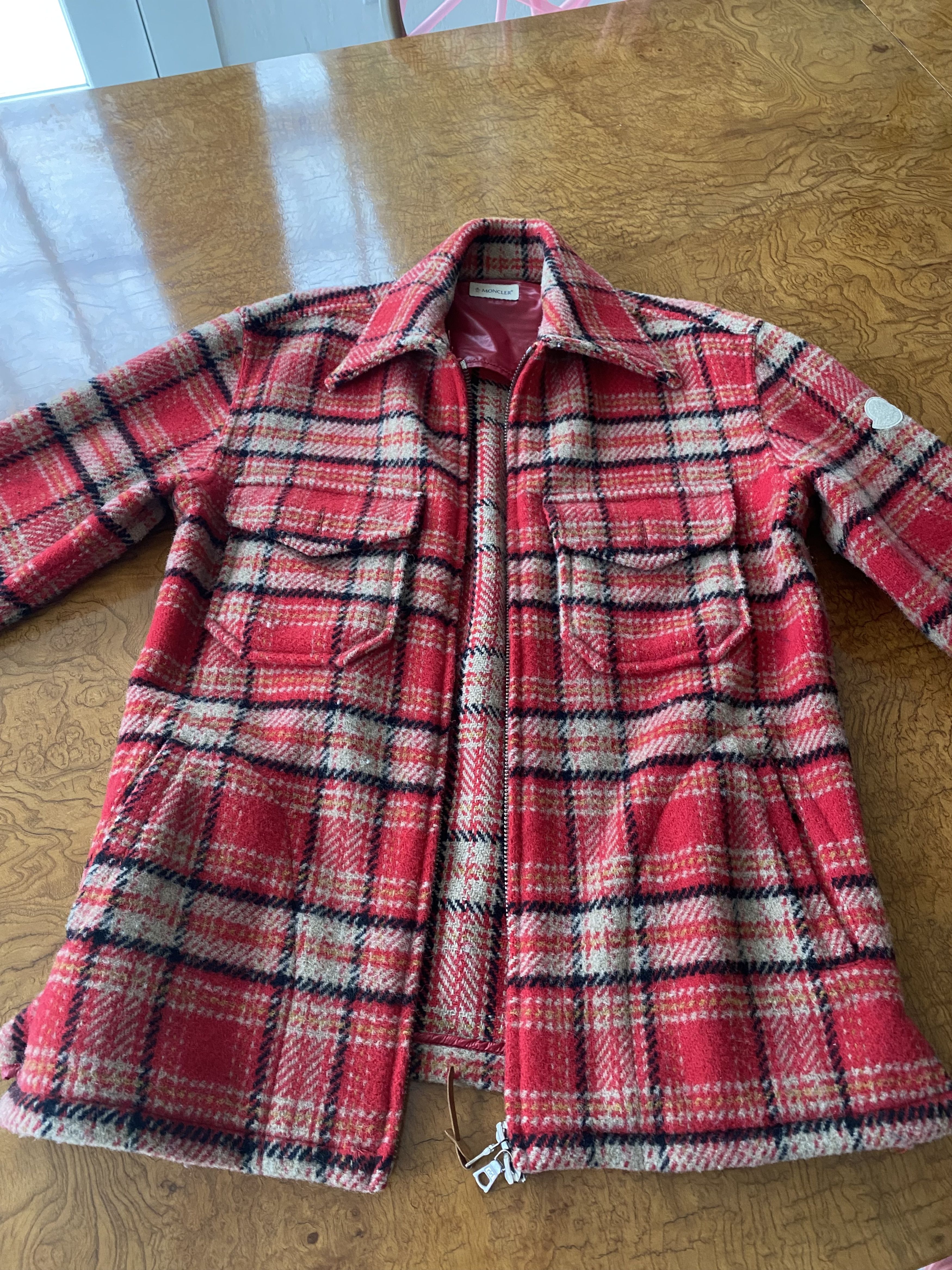 image of Visvim X Moncler in Plaid Red, Men's (Size Large)