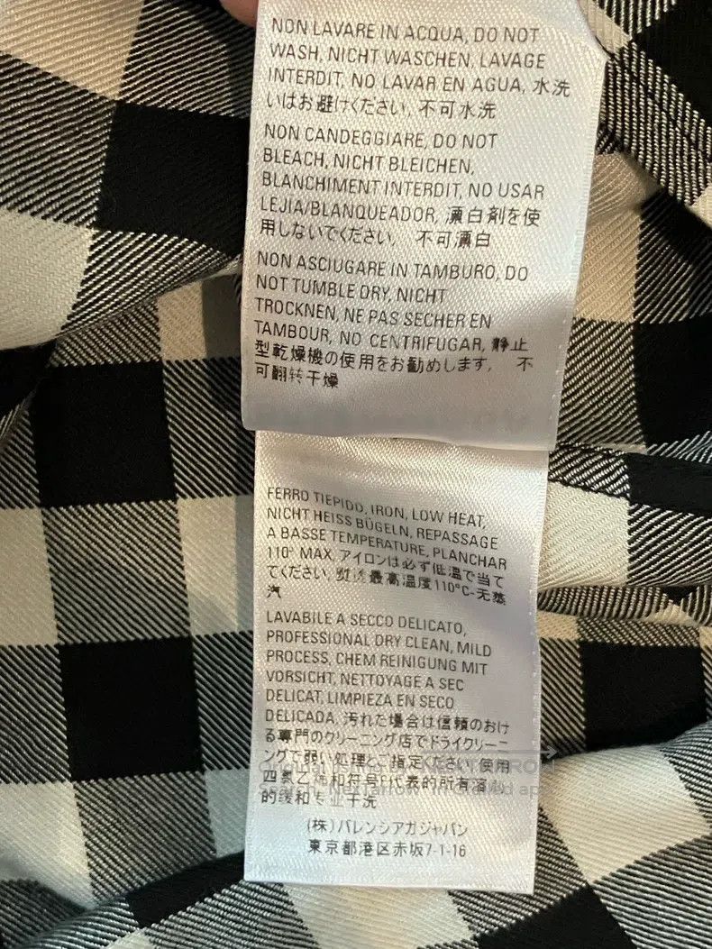 Balenciaga Balenciaga Black and white checkered long-sleeve shirt, si Size XS / US 0-2 / IT 36-38 - 6 Thumbnail