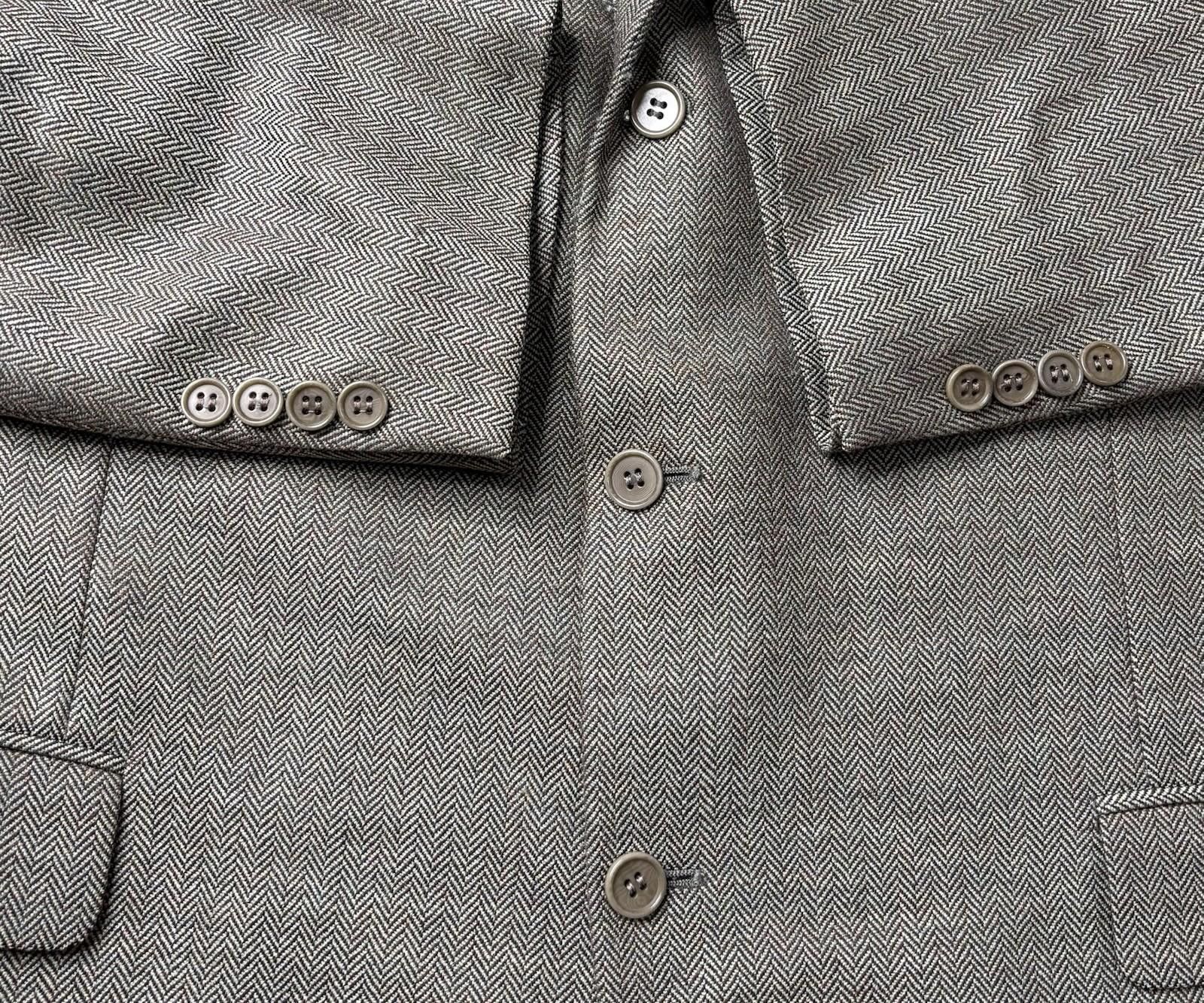 Canali Canali for Bloomingdales Blazer Jacket Mens 48 Wool Fishbone Size 48R - 6 Thumbnail