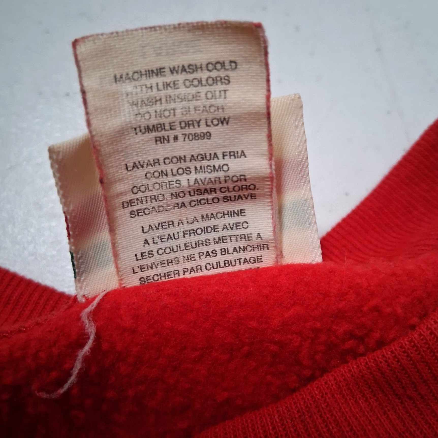 Vintage VINTAGE Holiday Time Christmas Sweatshirt L Women Red Glitter Ice Skate Granny Solid Crew Neck Long Sleeve Pullover Christmas Village 00s Womens Size L / US 10 / IT 46 - 4 Thumbnail