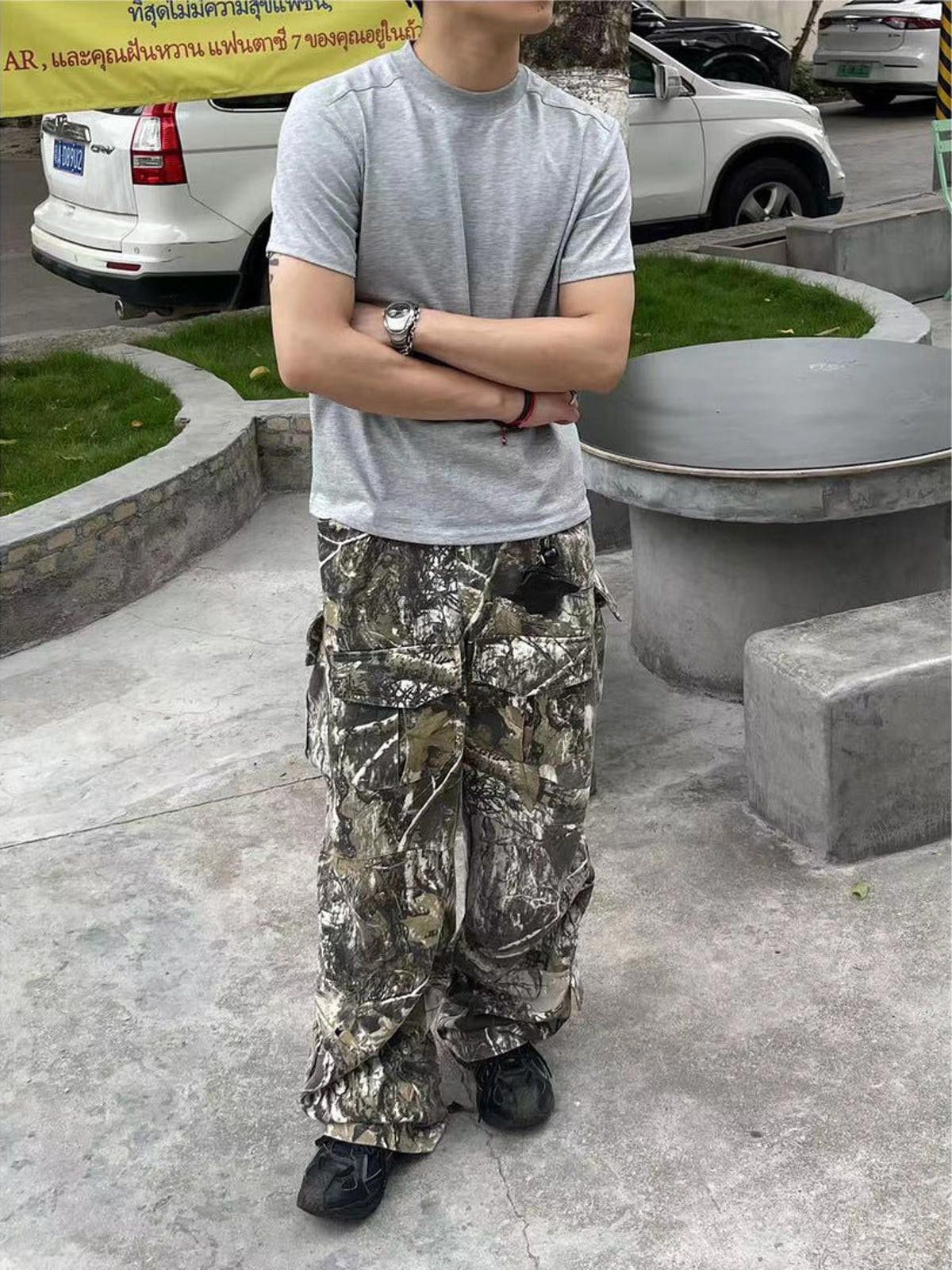 Vintage Camouflage Cargo Wide Leg Pants Size US 32 / EU 48 - 2 Thumbnail
