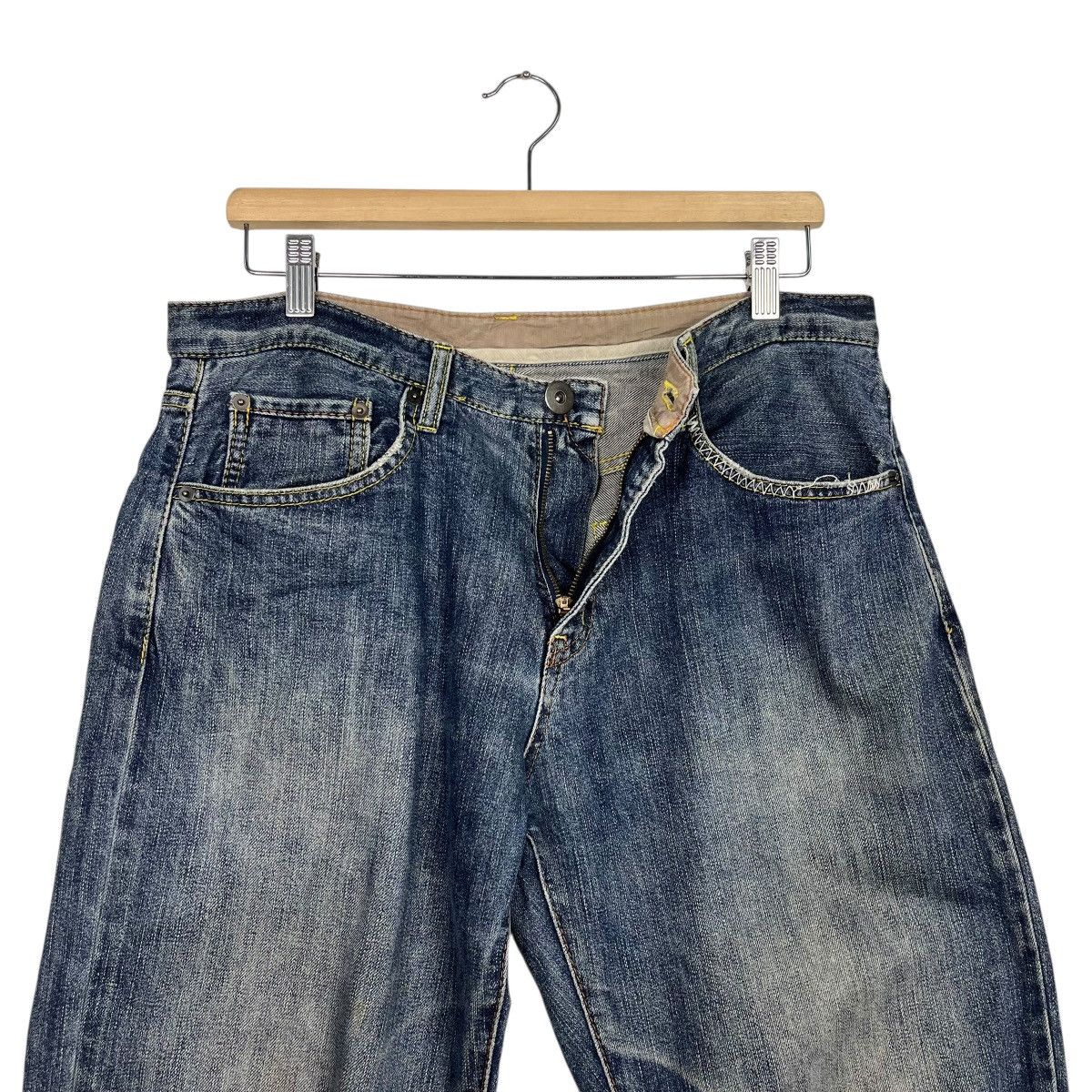 Japanese Brand Vintage Japanese Designer Workwear Denim Jeans Size US 32 / EU 48 - 16 Thumbnail
