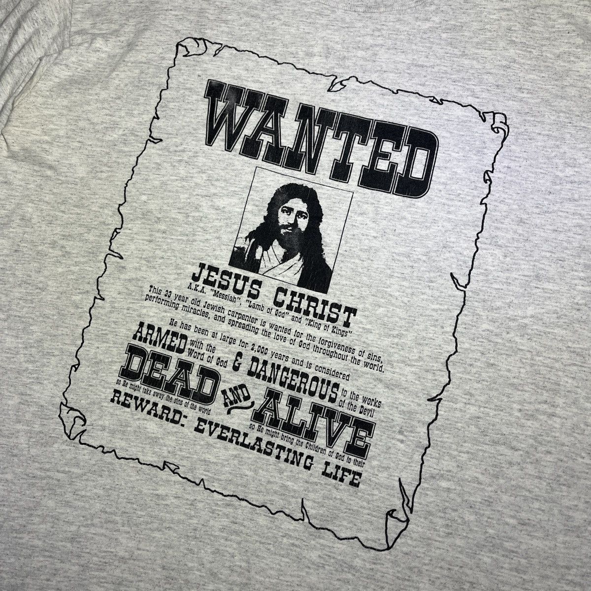 Vintage Vintage 90s Jesus Christ Wanted Size US XL / EU 56 / 4 - 2 Thumbnail