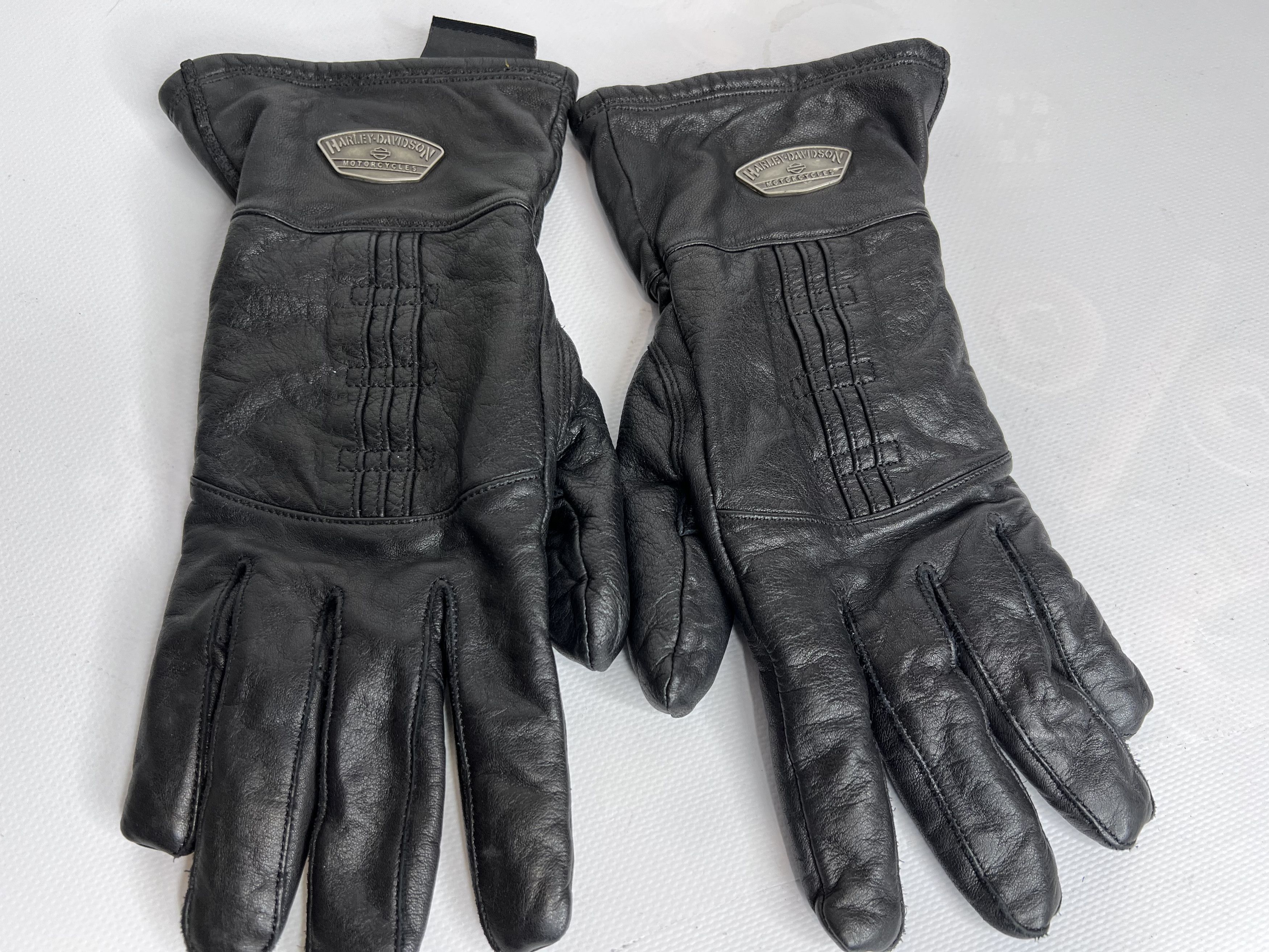 Ugg HARLEY DAVIDSON METAL LOGO PADDED GEL PALM LEATHER GLOVES Size ONE SIZE - 2 Thumbnail