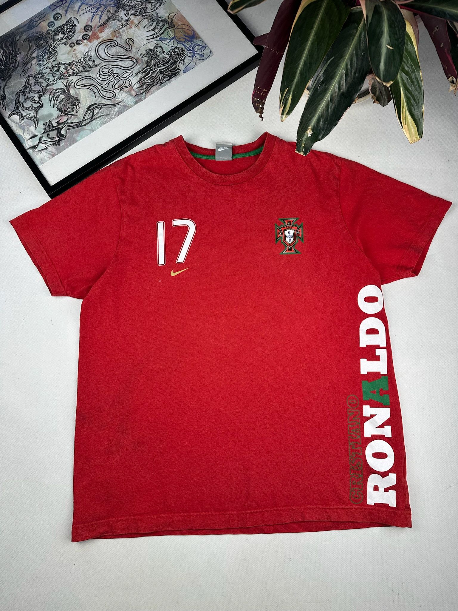 Nike Vintage Nike Ronaldo Portugal T shirt Size US XL / EU 56 / 4 - 2 Thumbnail