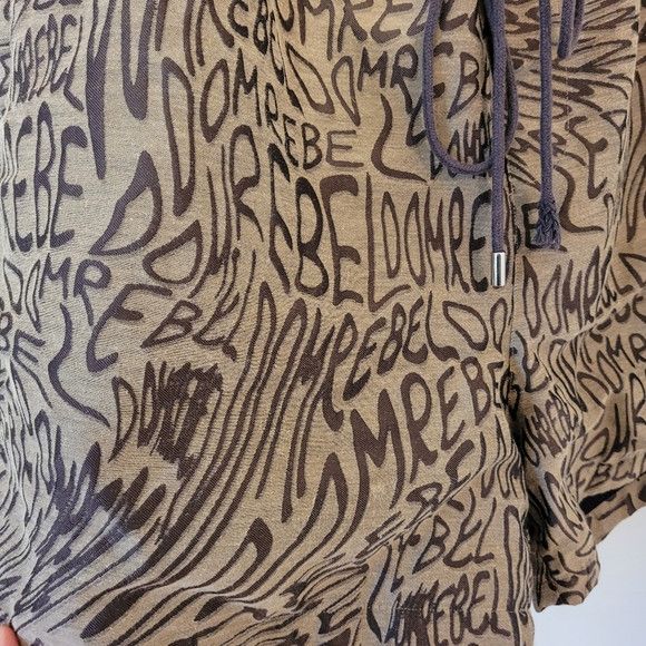 DOMREBEL DOMREBEL wavy Beige Tan Woven Jacquard Design Shorts - XL Size US 34 / EU 50 - 4 Thumbnail